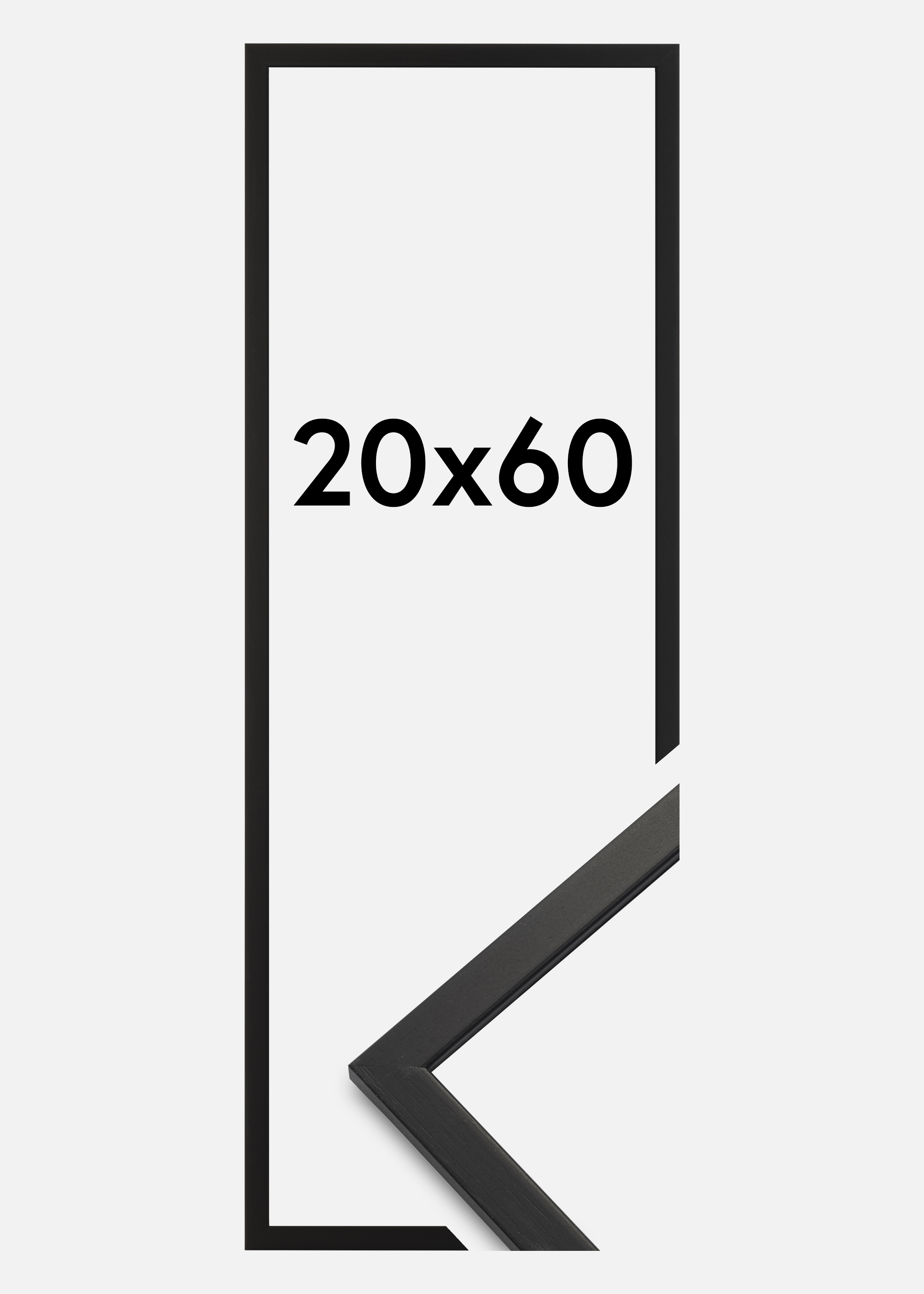 Frame Edsbyn Acrylic Glass Black 20x60 cm