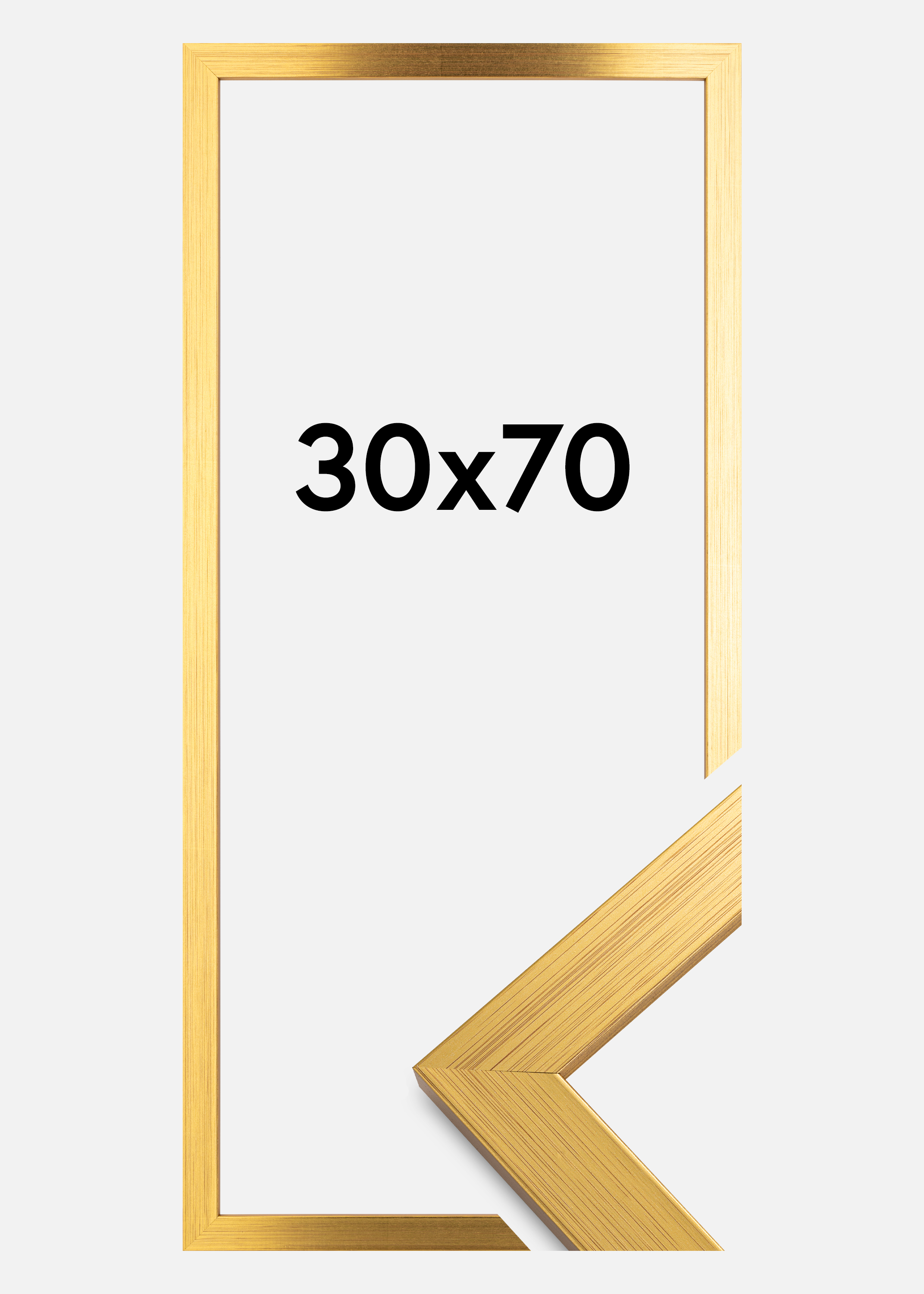 Frame Gold Wood Acrylic glass 30x70 cm