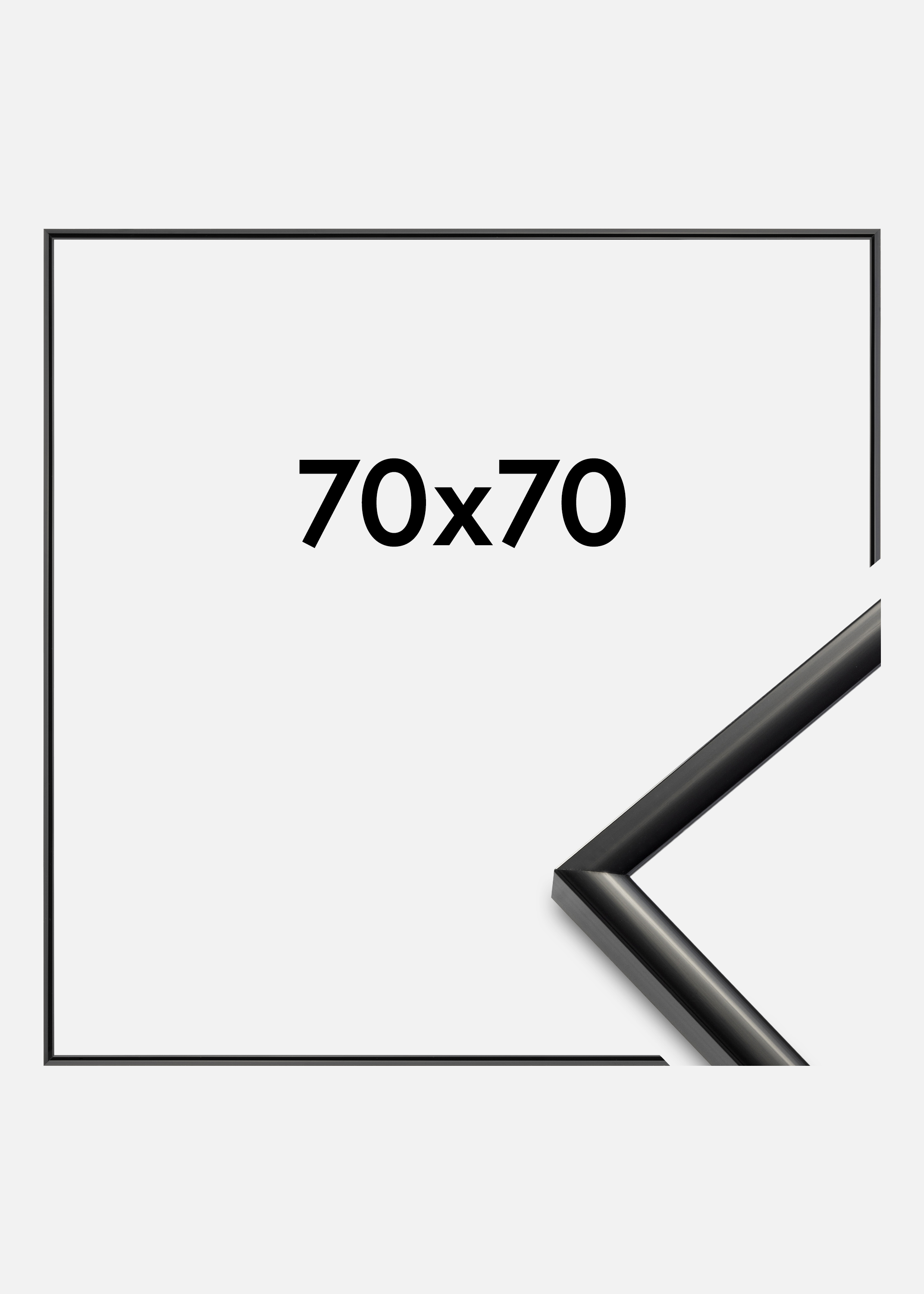 Frame New Lifestyle Acrylic glass Black 70x70 cm