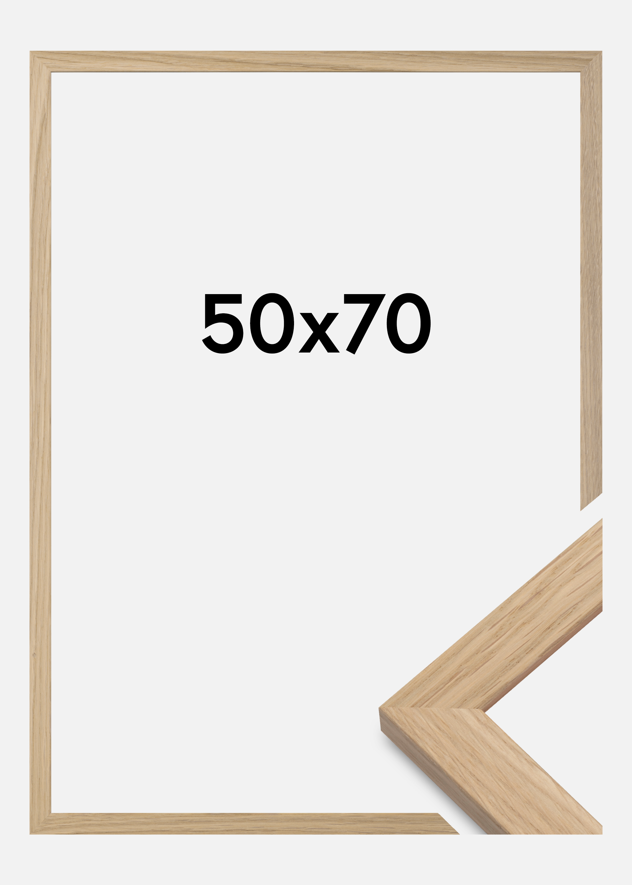 Frame Oak Wood Acrylic glass 50x70 cm