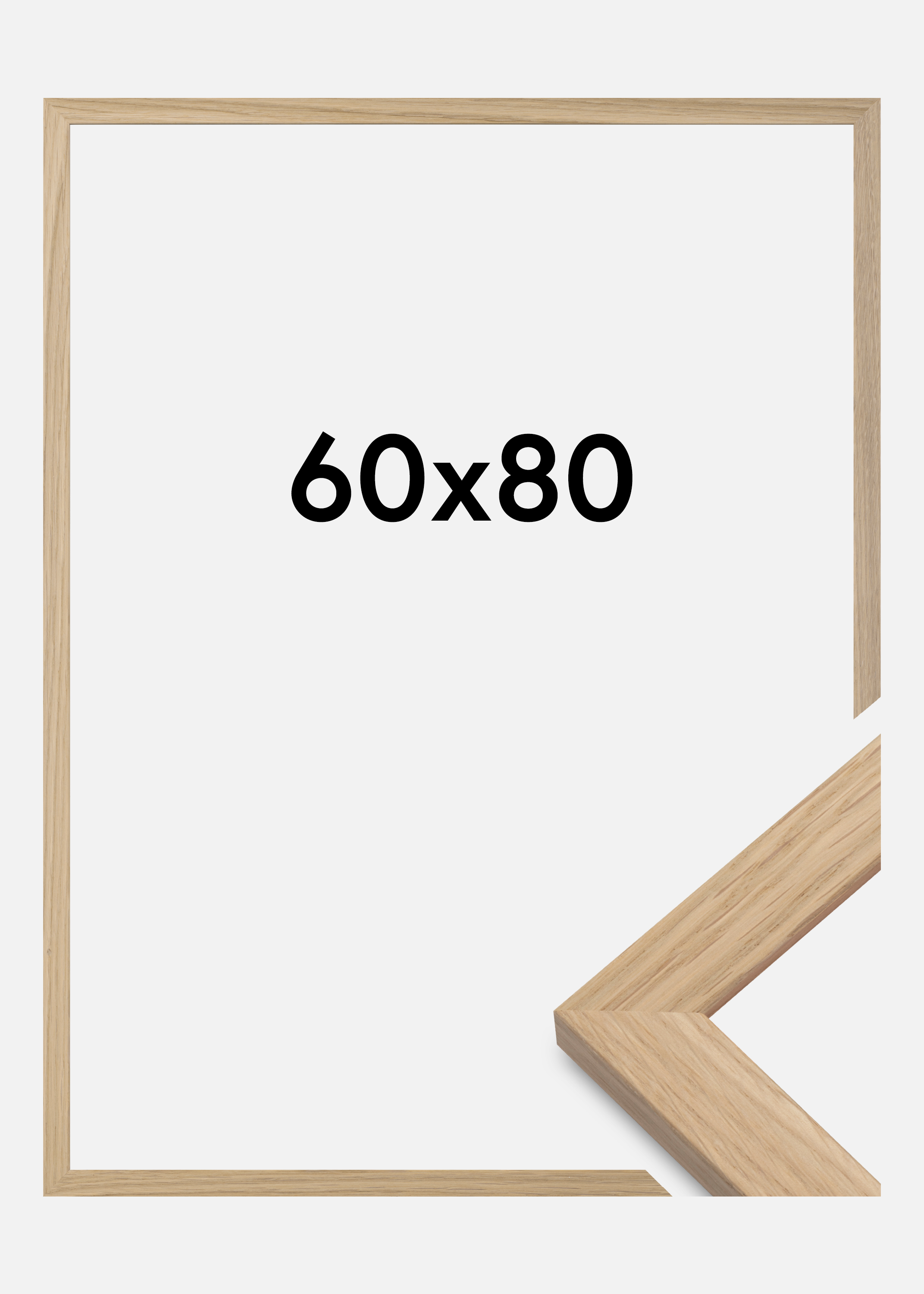 Frame Oak Wood Acrylic glass 60x80 cm