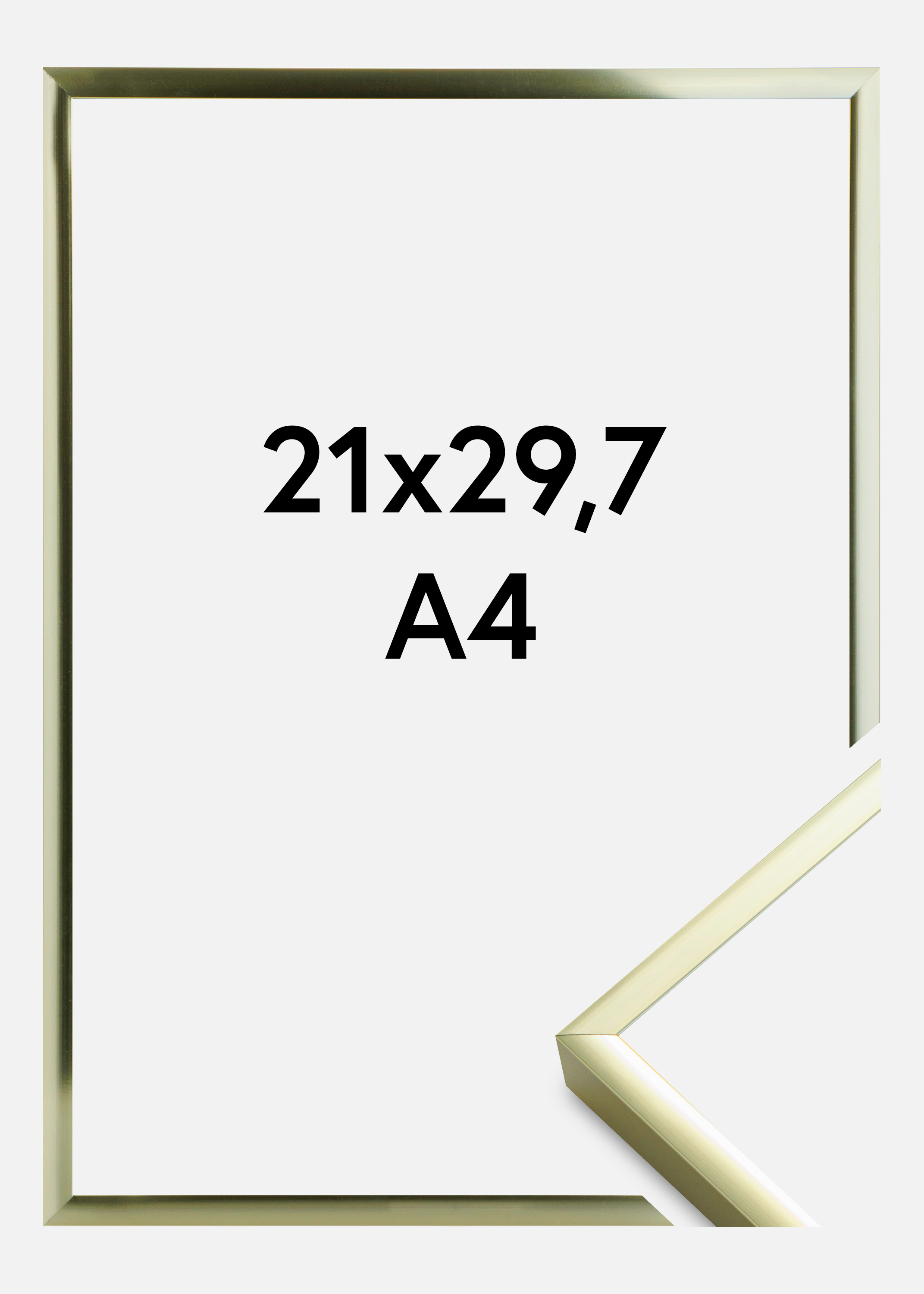 Frame Poster Aluminum Gold 21x29,7 cm (A4)