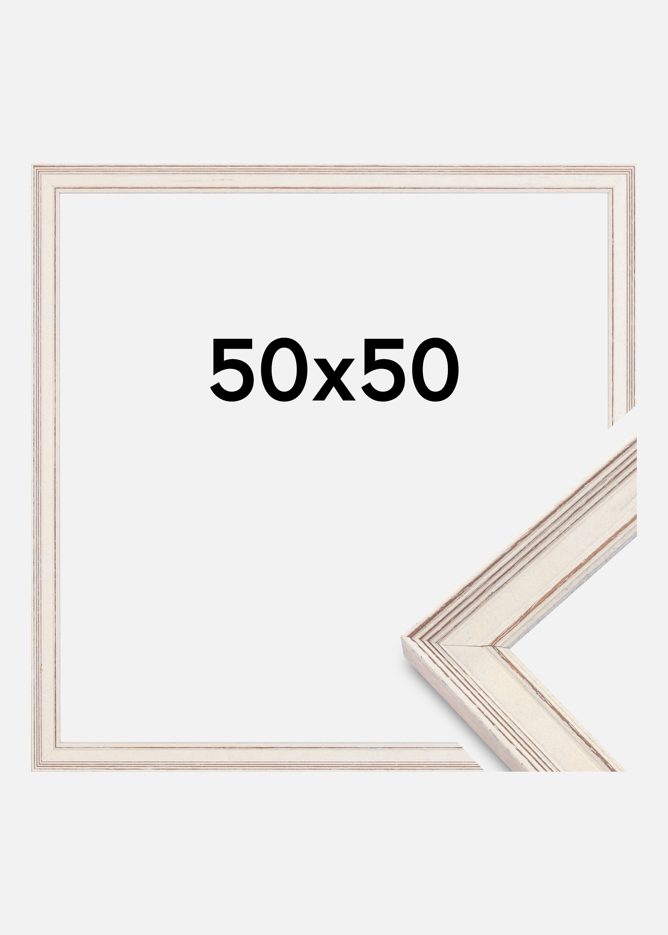 Frame Shabby Chic White 50x50 cm
