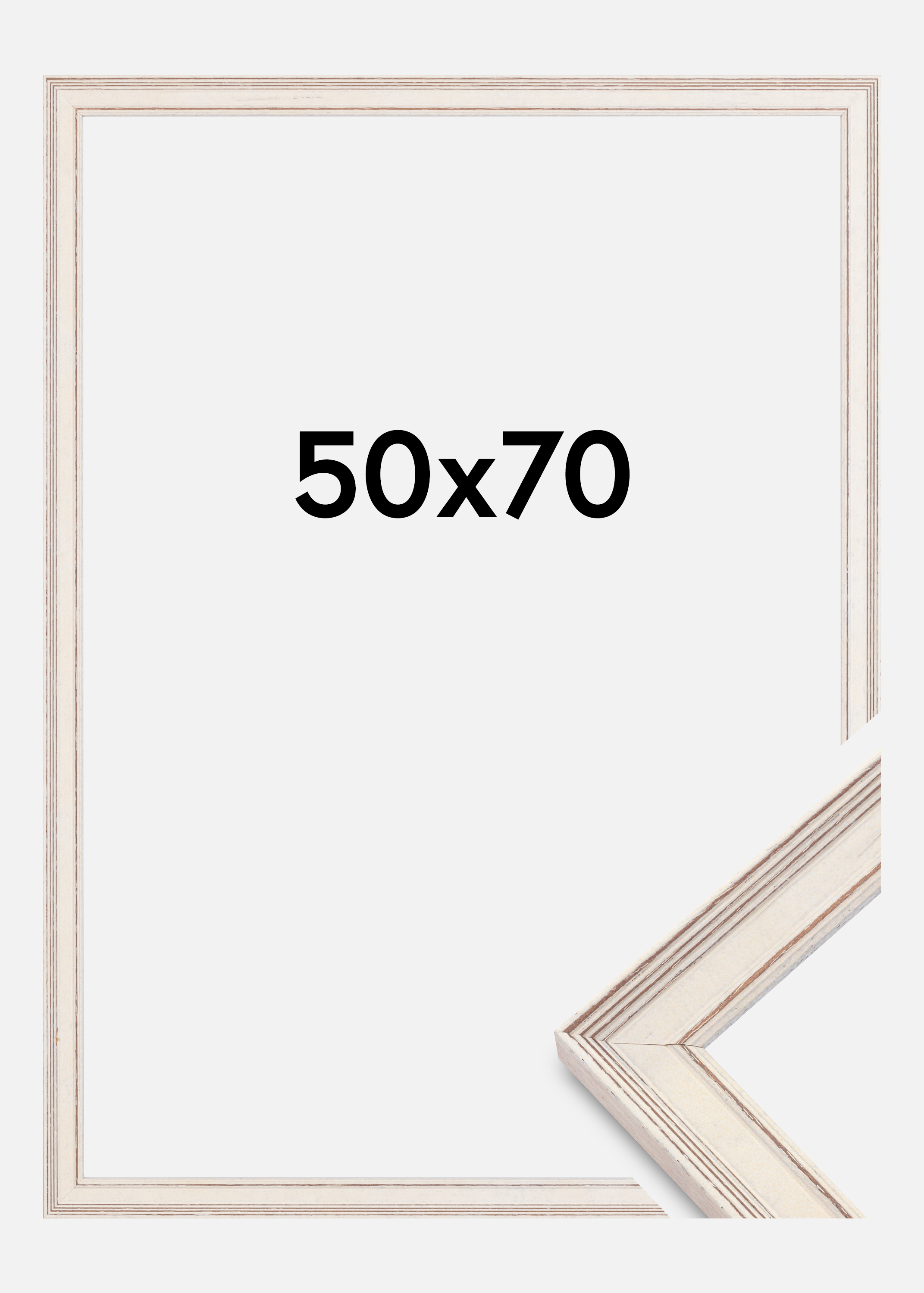 Frame Shabby Chic White 50x70 cm