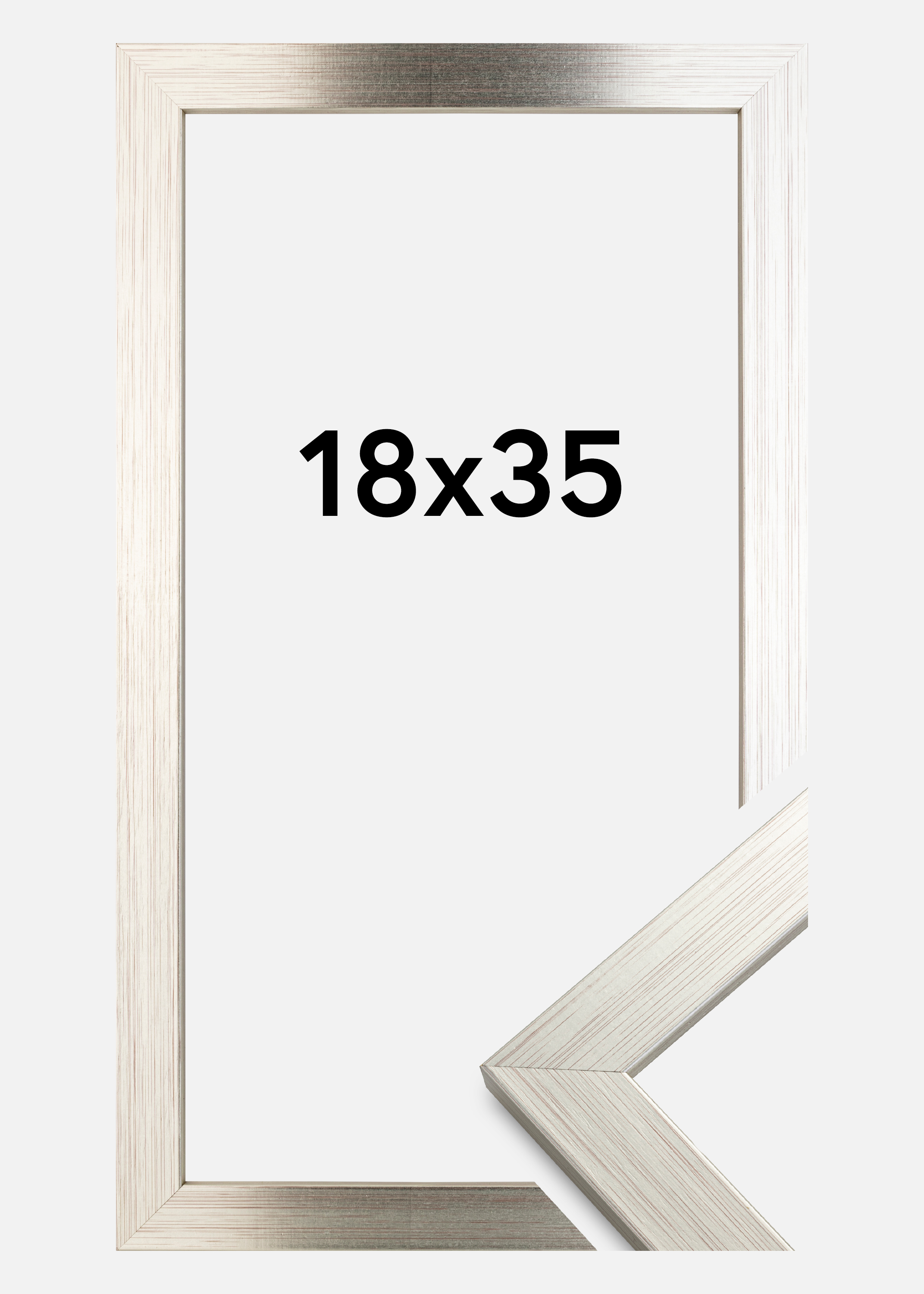 Frame Silver Wood Acrylic glass 18x35 cm