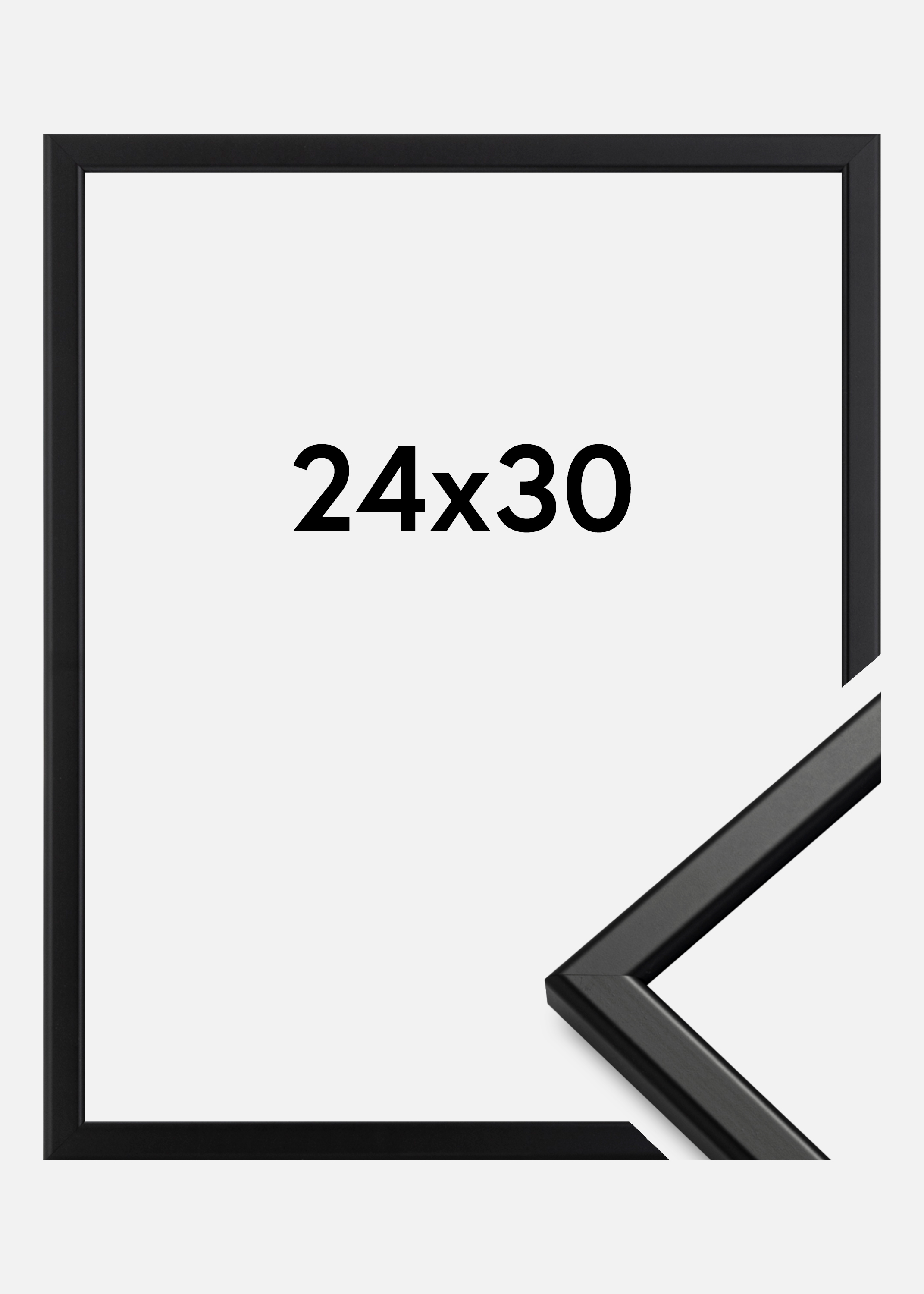 Frame Slim Matt Anti-reflective glass Black 24x30 cm