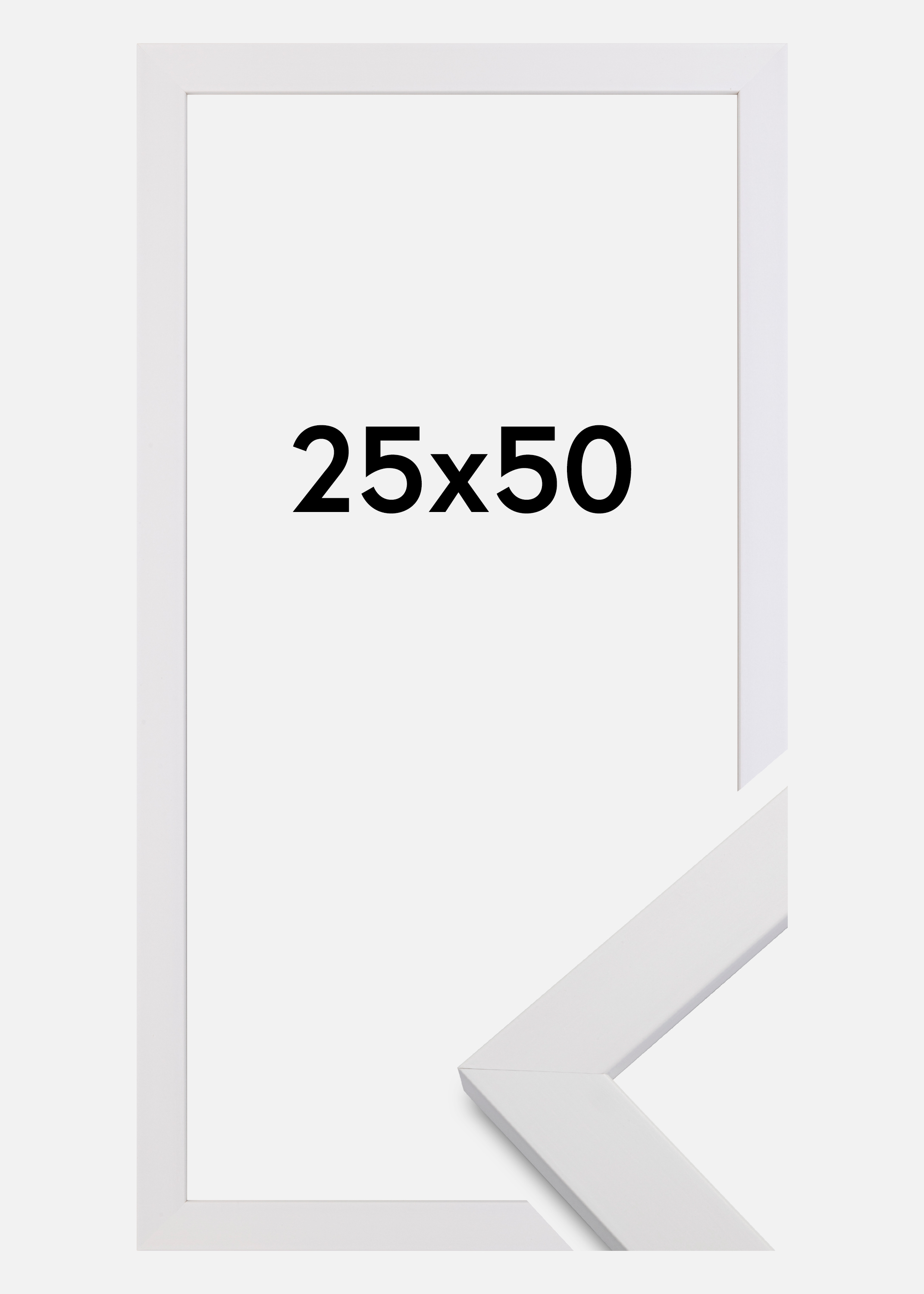 Frame White Wood Acrylic glass 25x50 cm