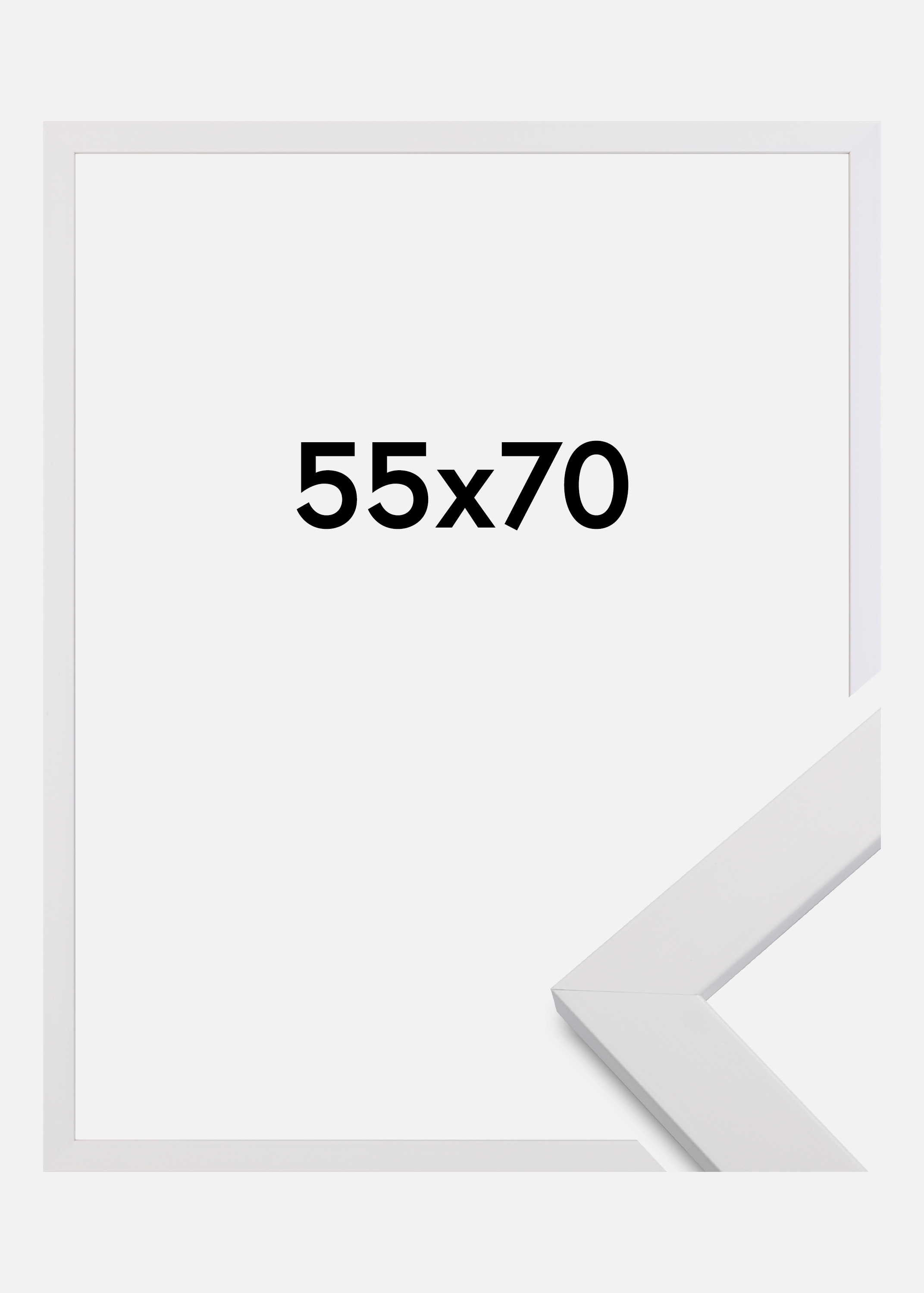 Frame White Wood Acrylic glass 55x70 cm