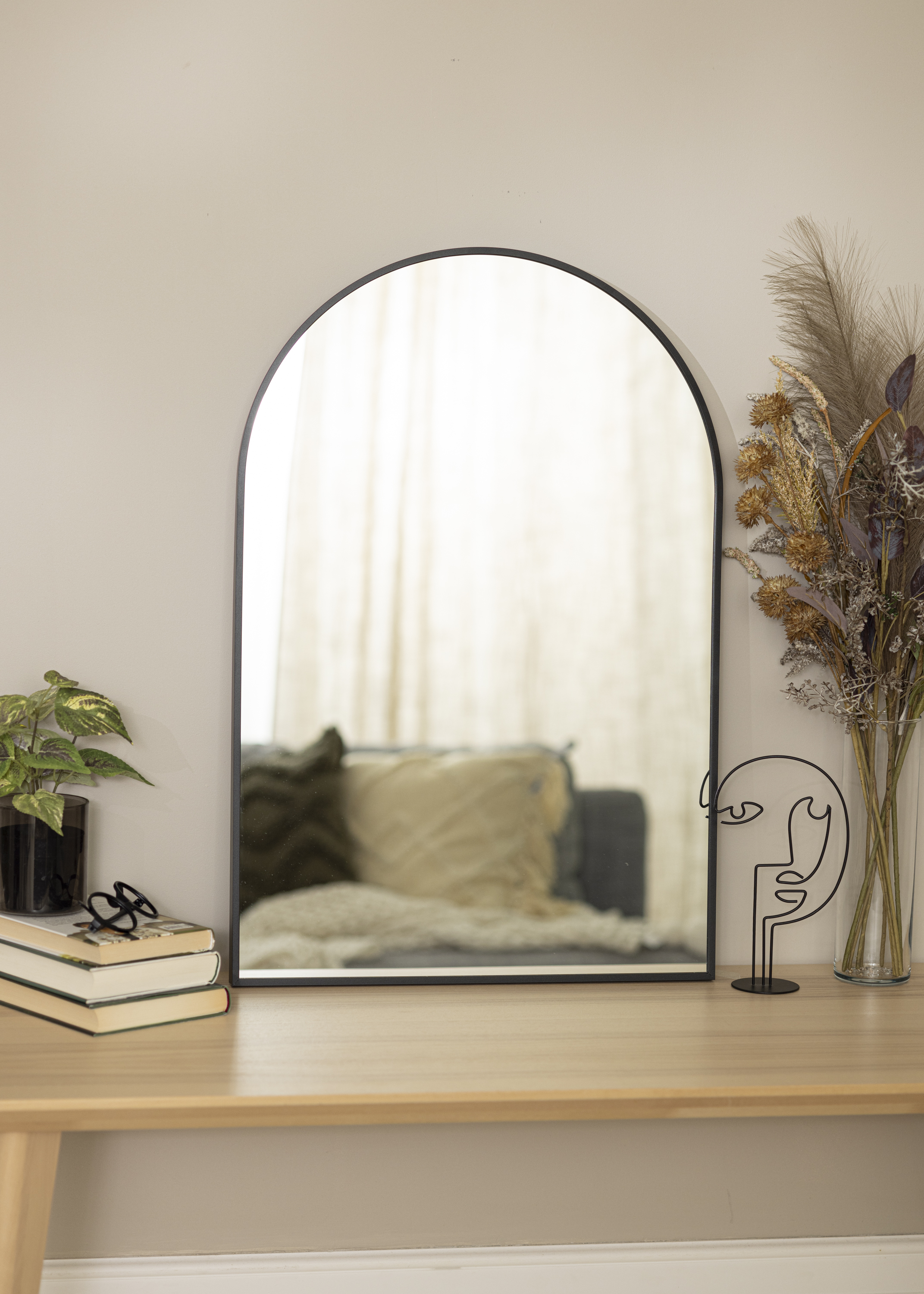 Mirror Modern Black 51x76 cm