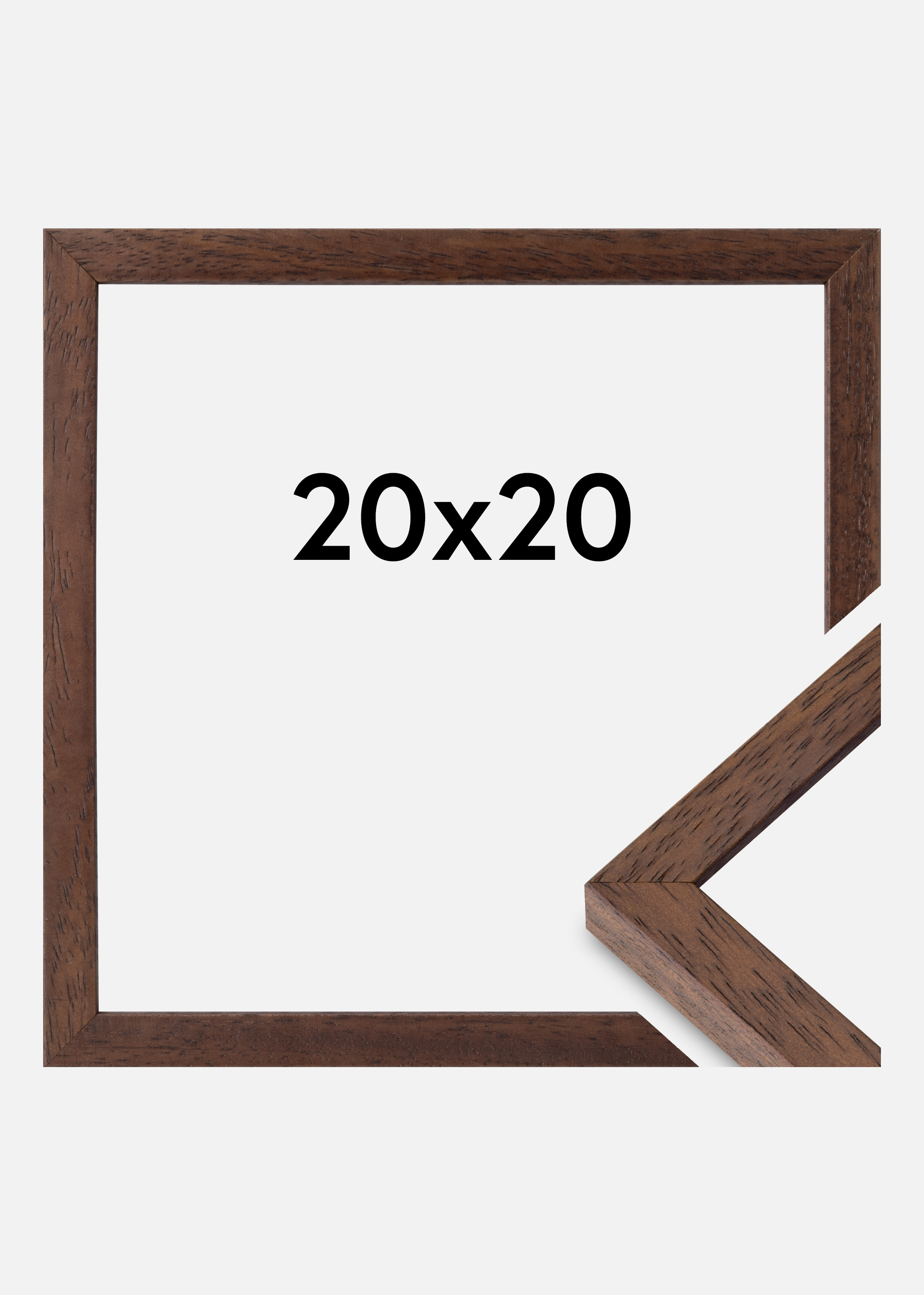 Frame Ares Acrylic Glass Teak 20x20 cm