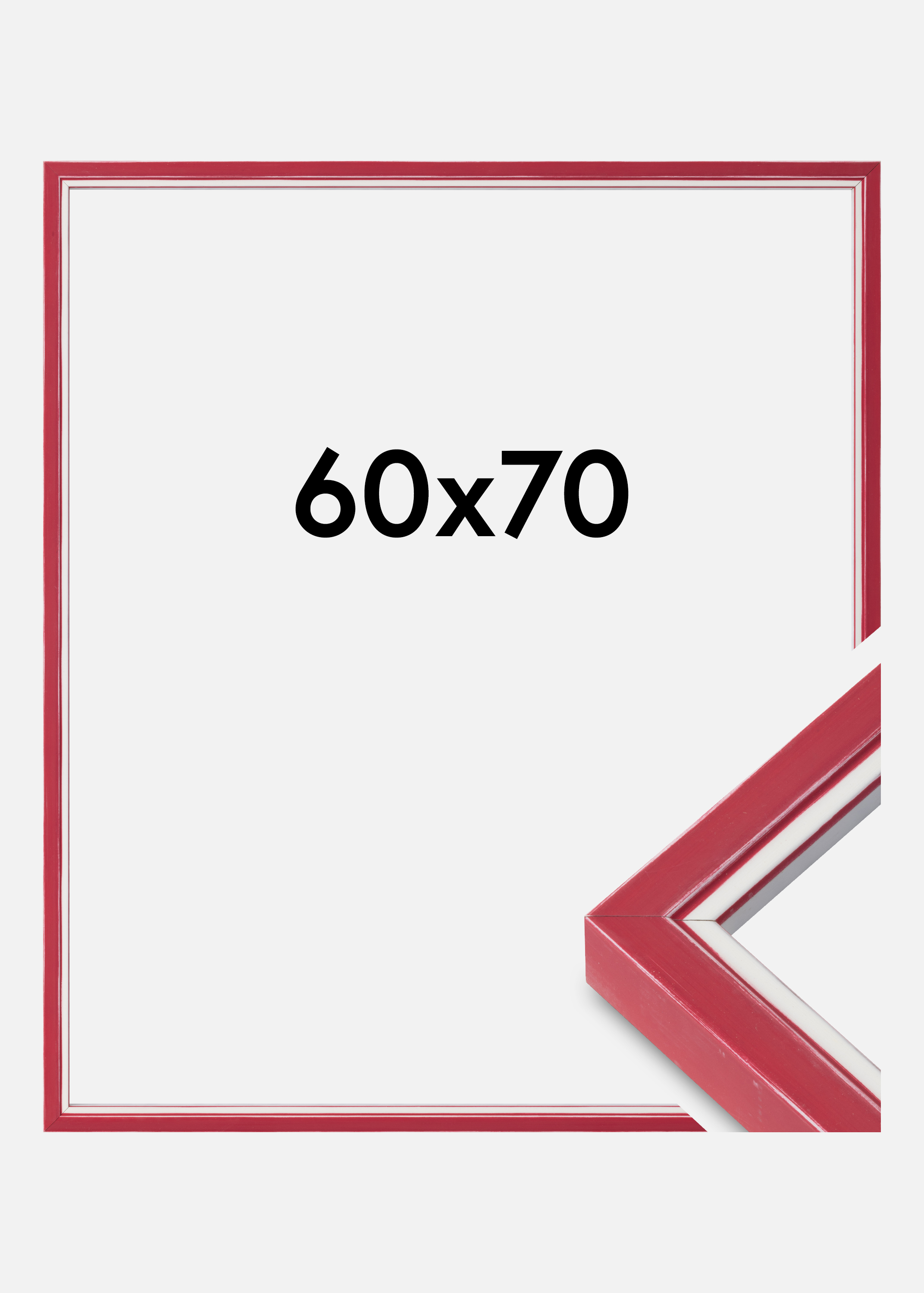 Frame Diana Acrylic Glass Red 60x70 cm