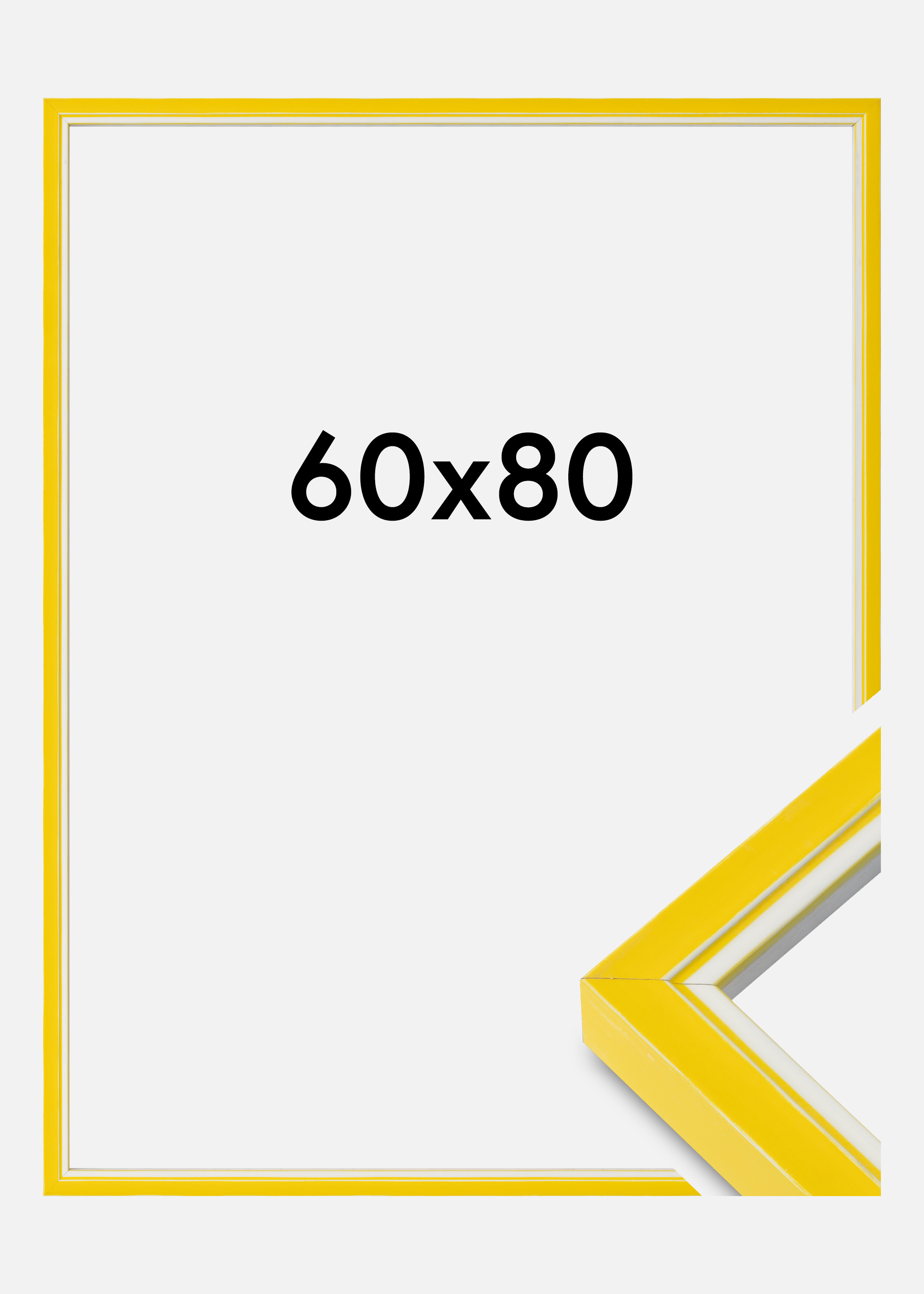 Frame Diana Acrylic Glass Yellow 60x80 cm