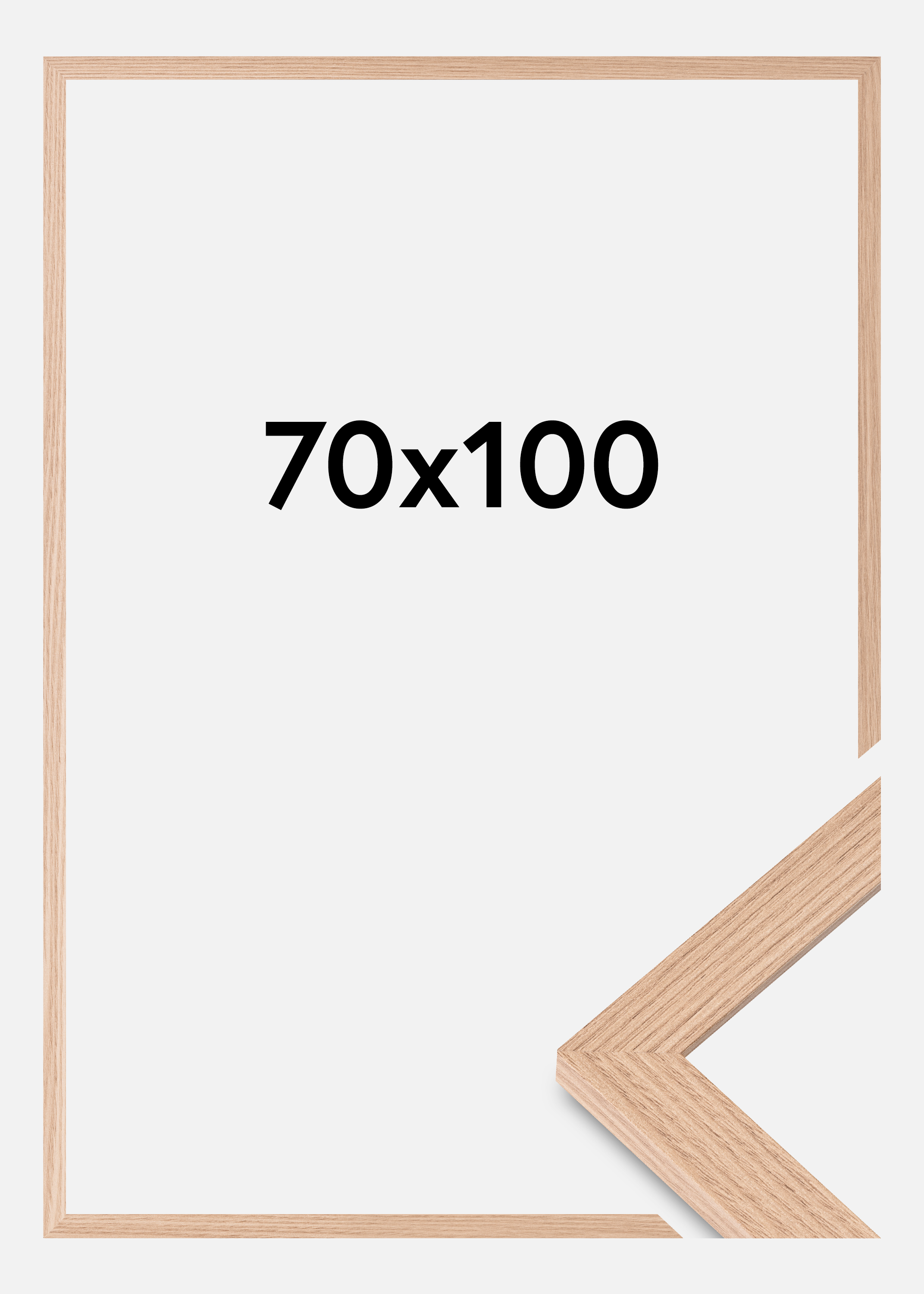 Frame BGA Classic Acrylic Glass Oak 70x100 cm