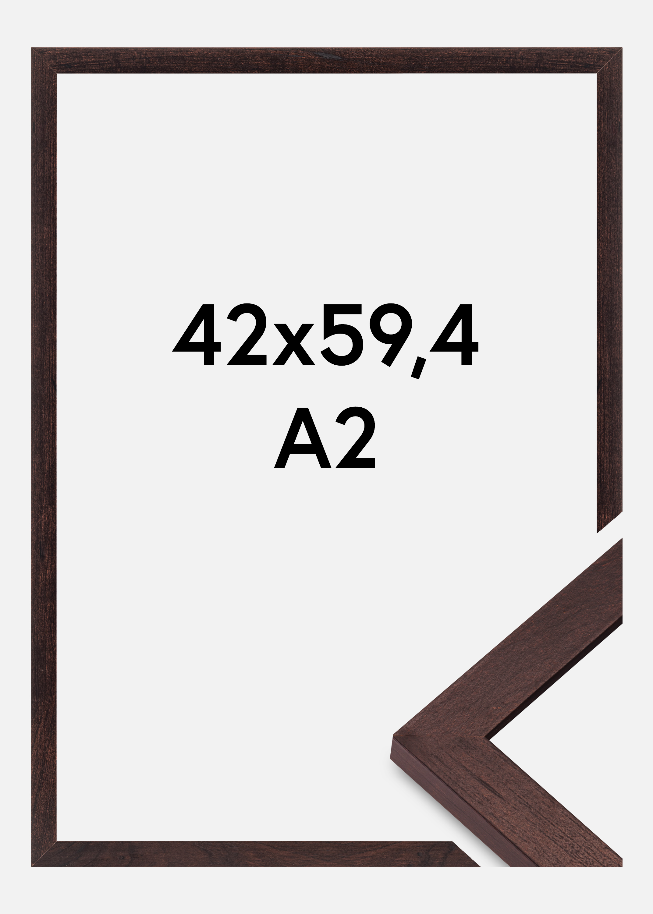 Frame BGA Classic Acrylic Glass Walnut 42x59,4 cm (A2)