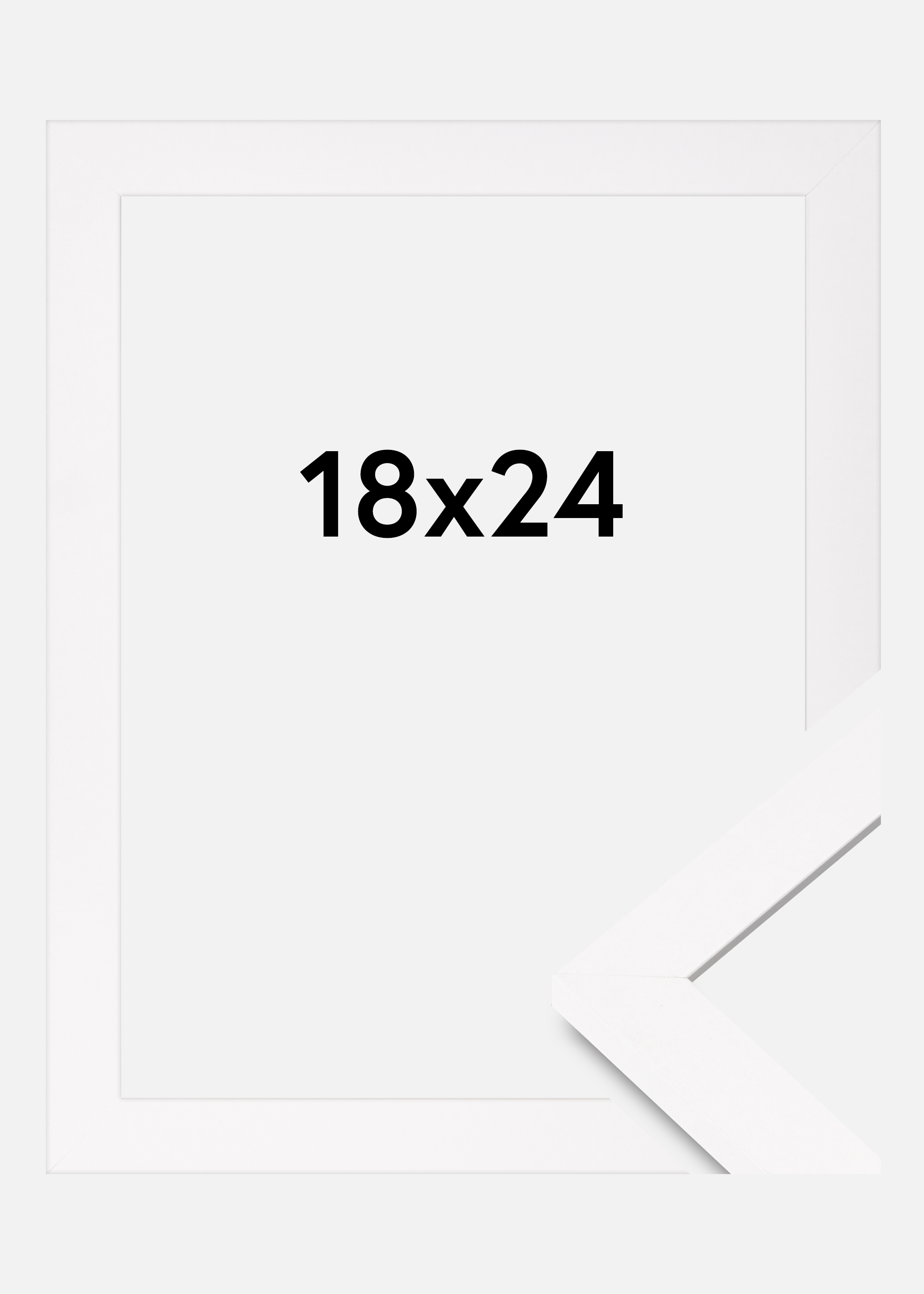 Frame BGA Classic Acrylic Glass White 18x24 cm