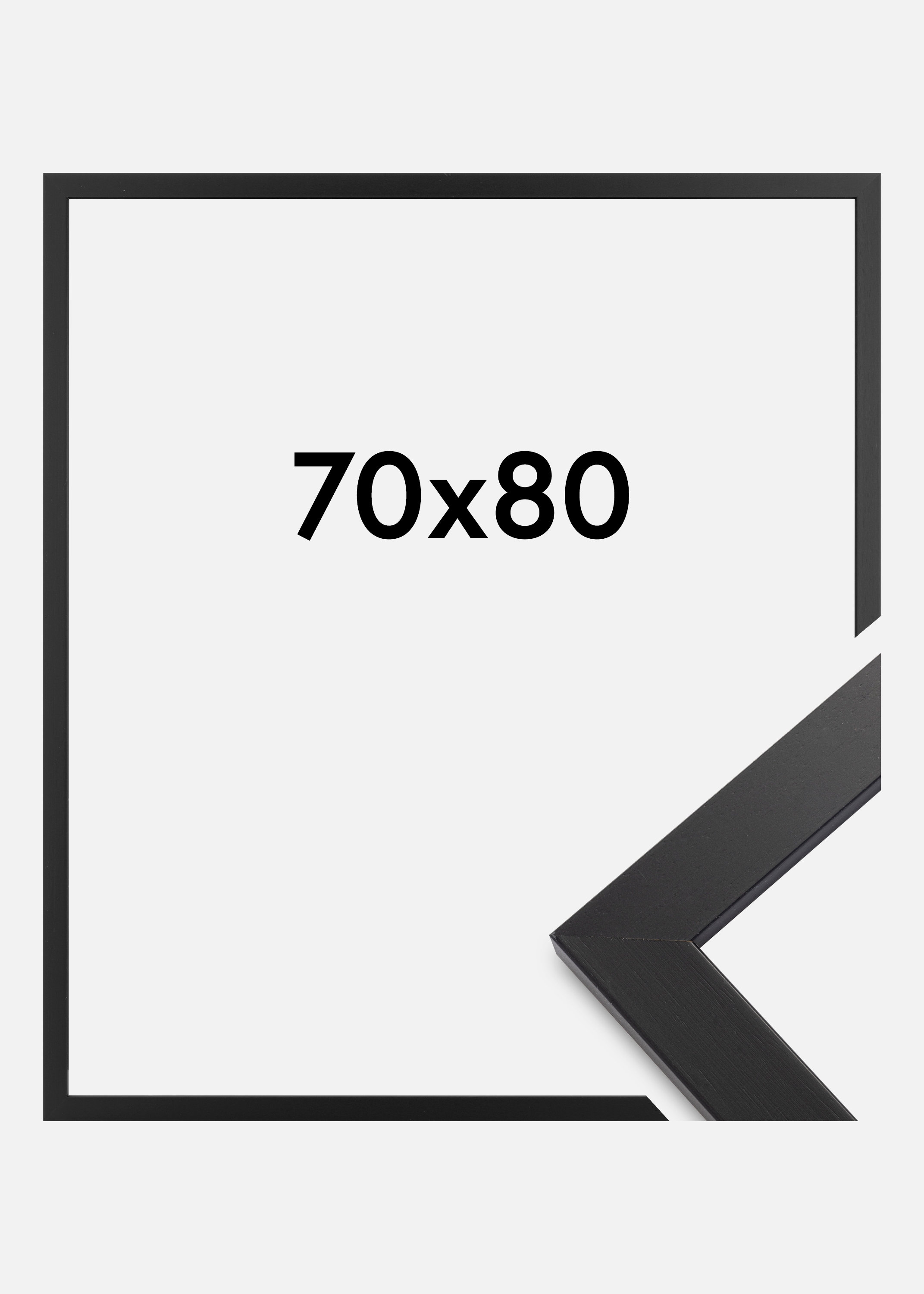 Frame Black Wood Acrylic glass 70x80 cm