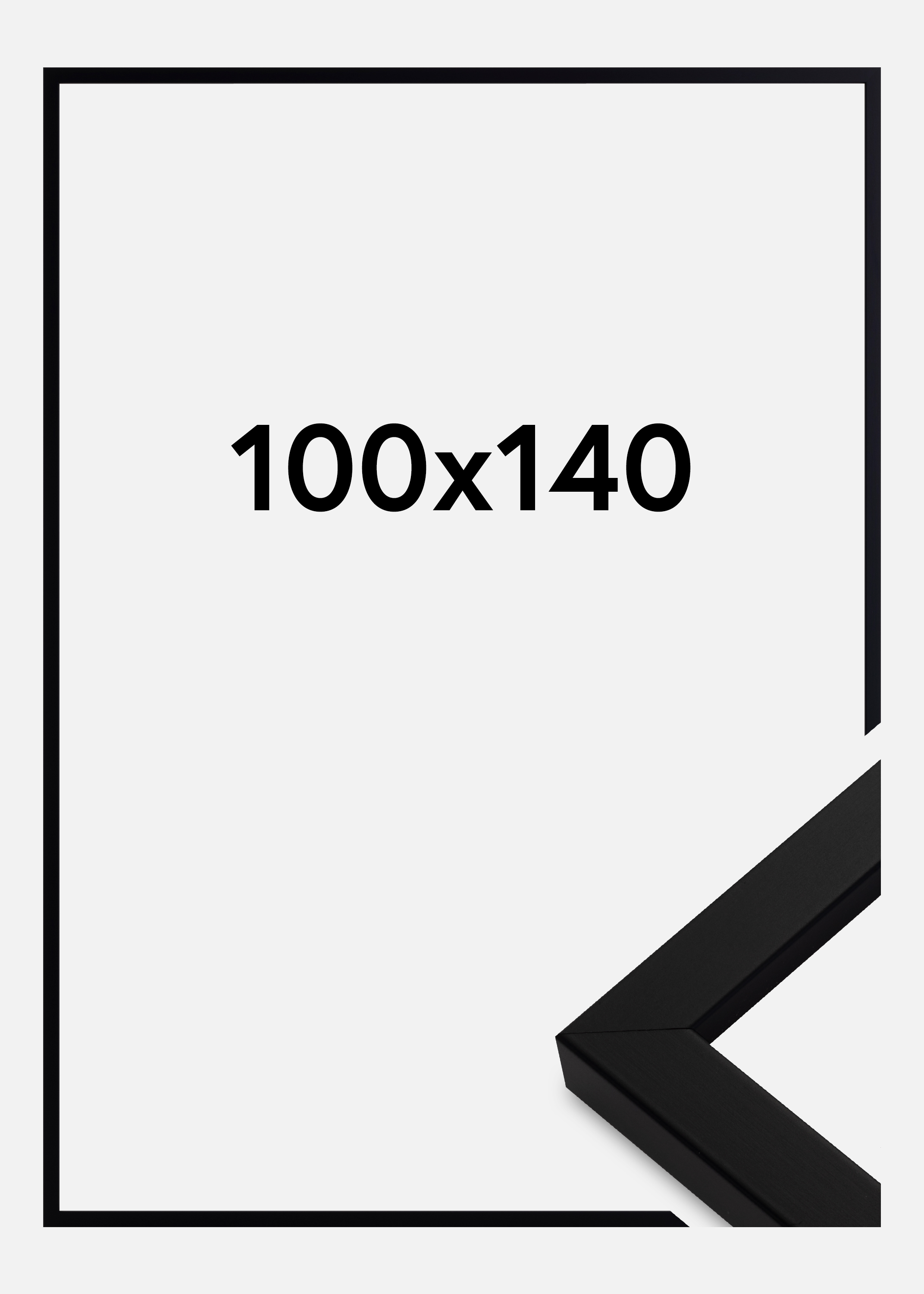 Frame Blocky Acrylic glass Black 100x140 cm