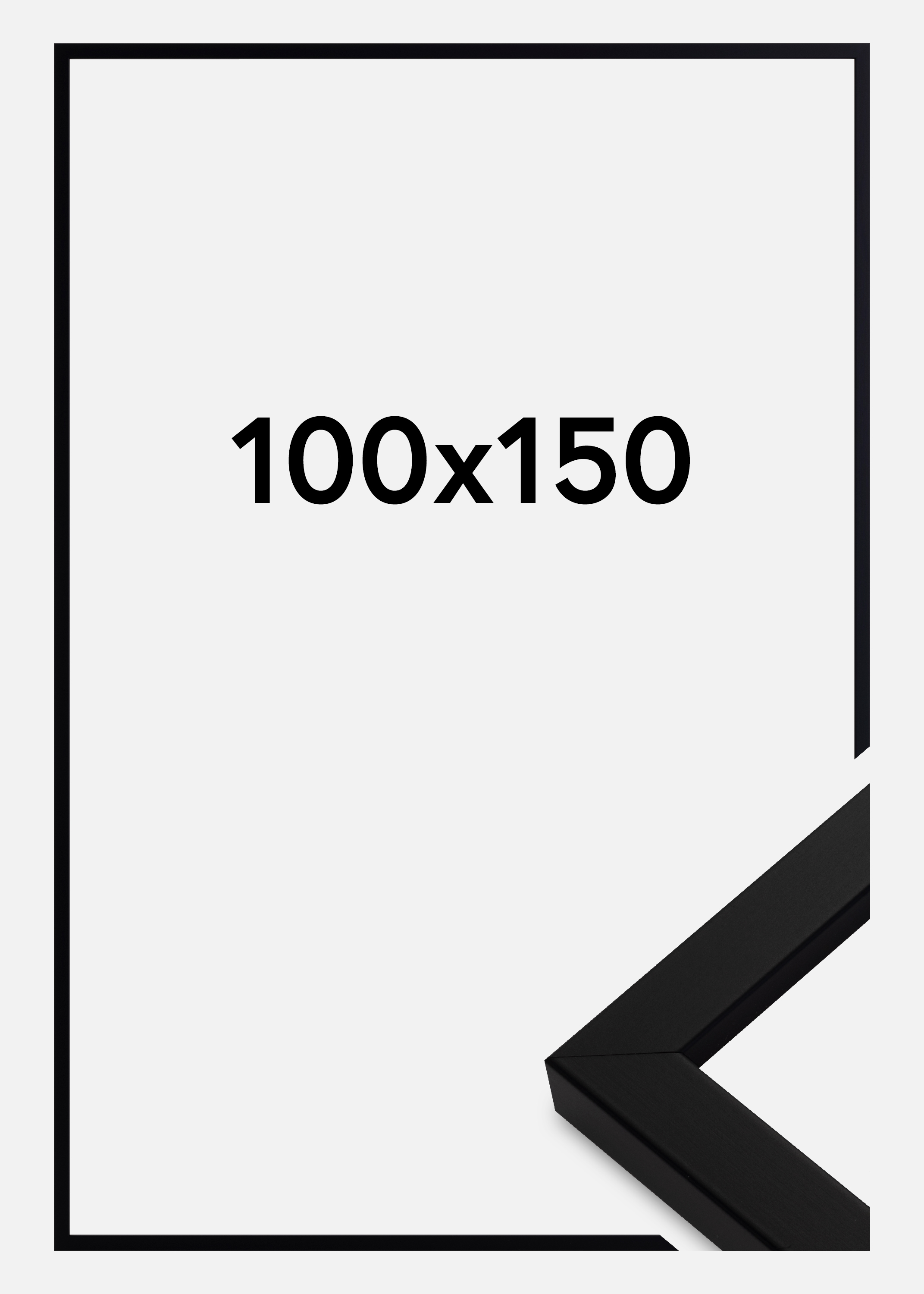 Frame Blocky Acrylic Glass Black 100x150 cm