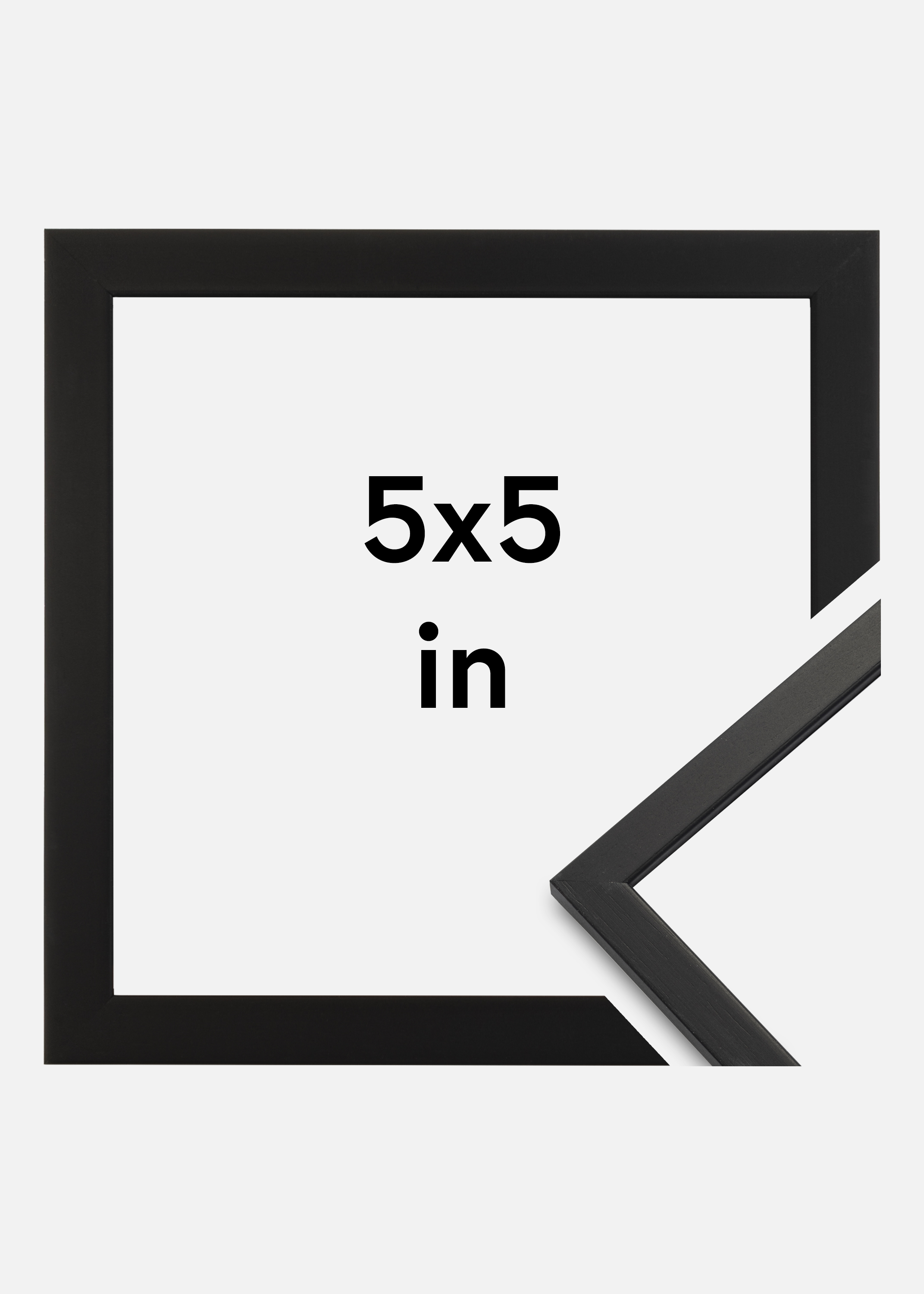 Frame Edsbyn Acrylic glass Black 5x5 inches (12.7x12.7 cm)