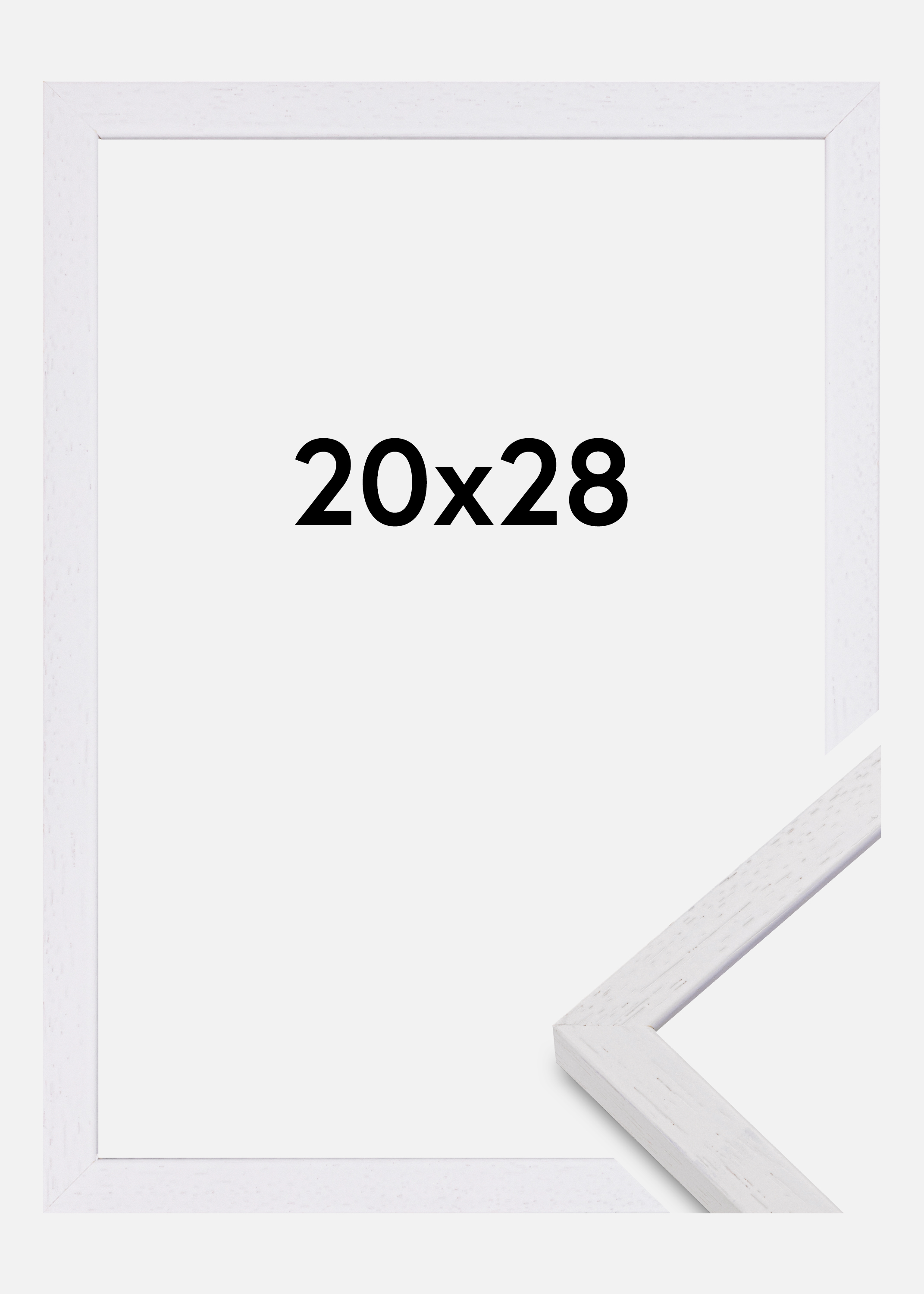 Frame Glendale Matt Anti-reflective glass White 20x28 cm