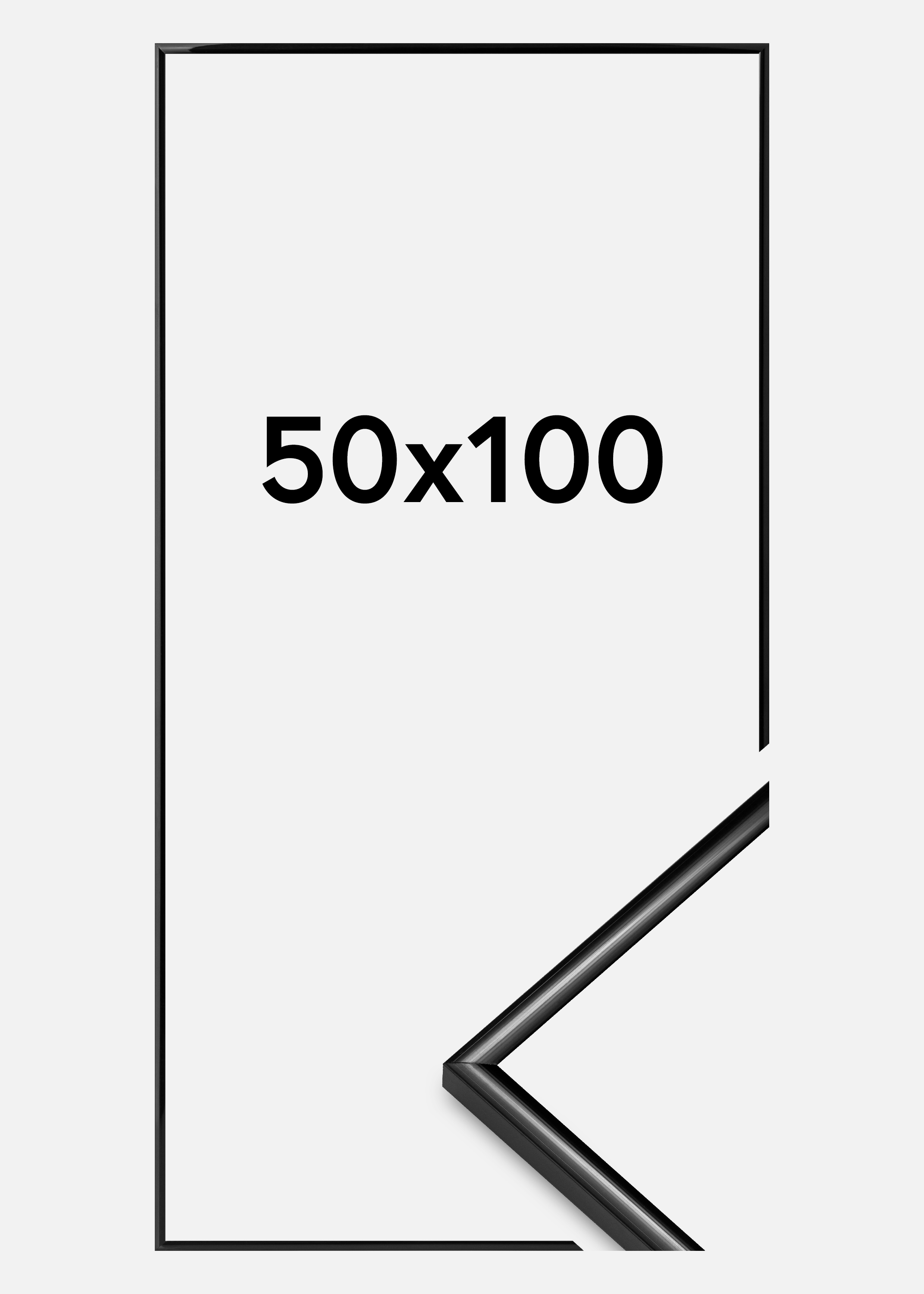 Frame Scandi Acrylic glass Black 50x100 cm