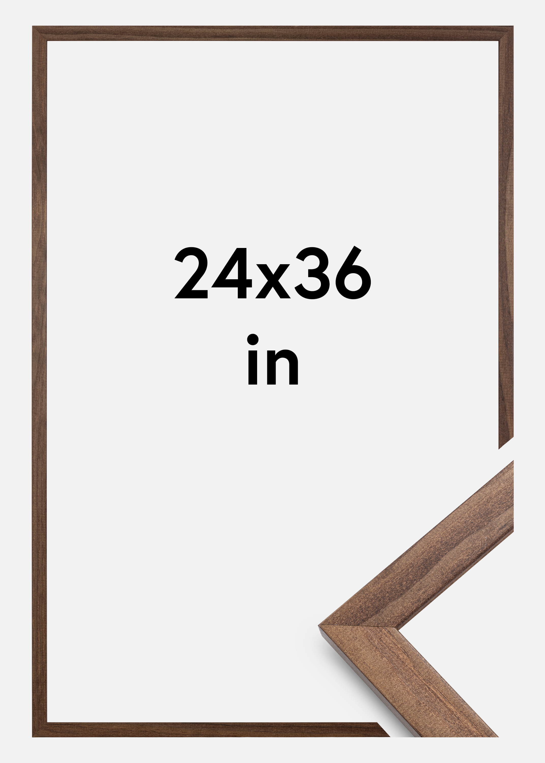Frame Stilren Acrylic glass Walnut 24x36 inches (60.94x91.44 cm)