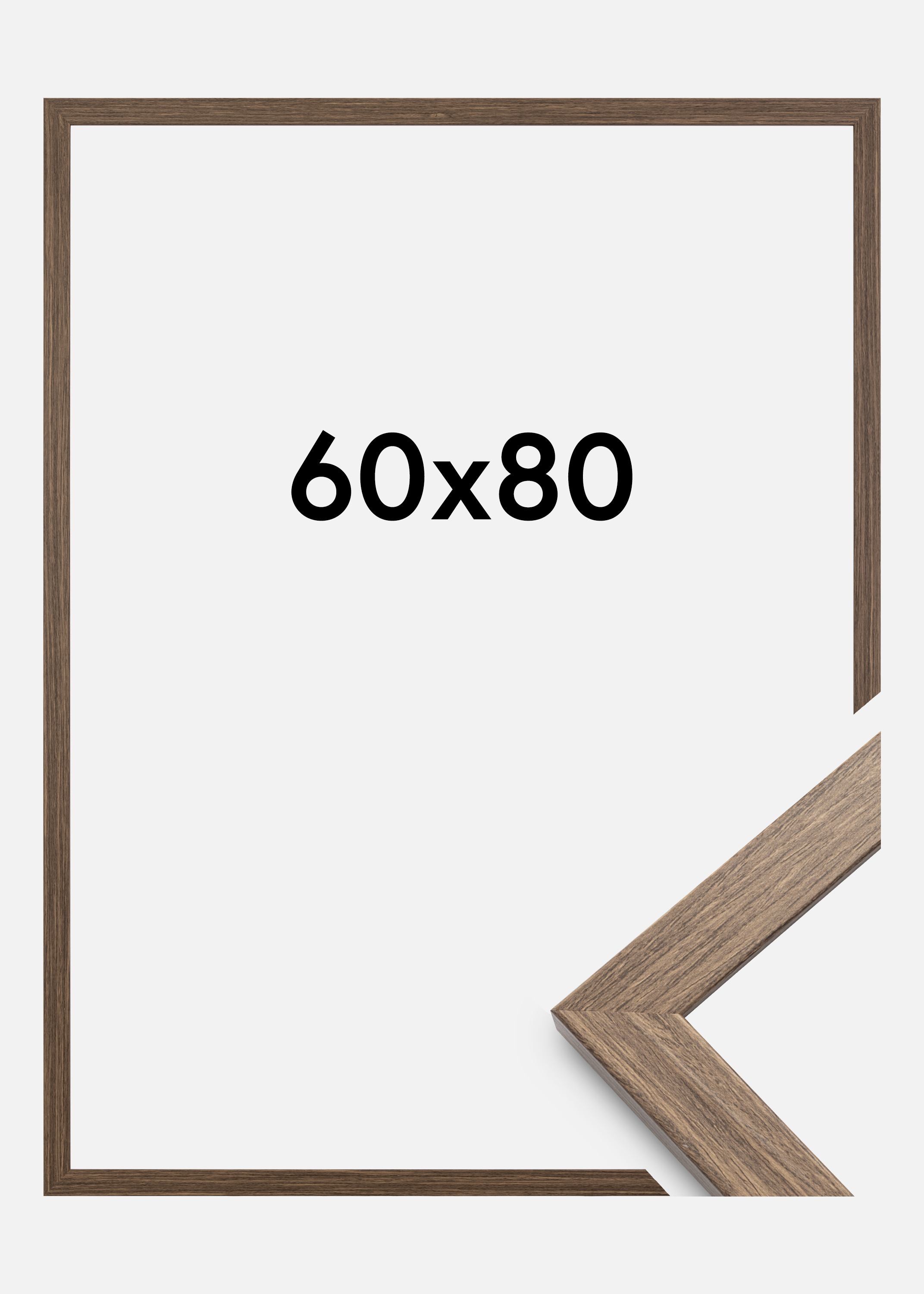 Frame Stilren Acrylic glass Cold Brown 60x80 cm