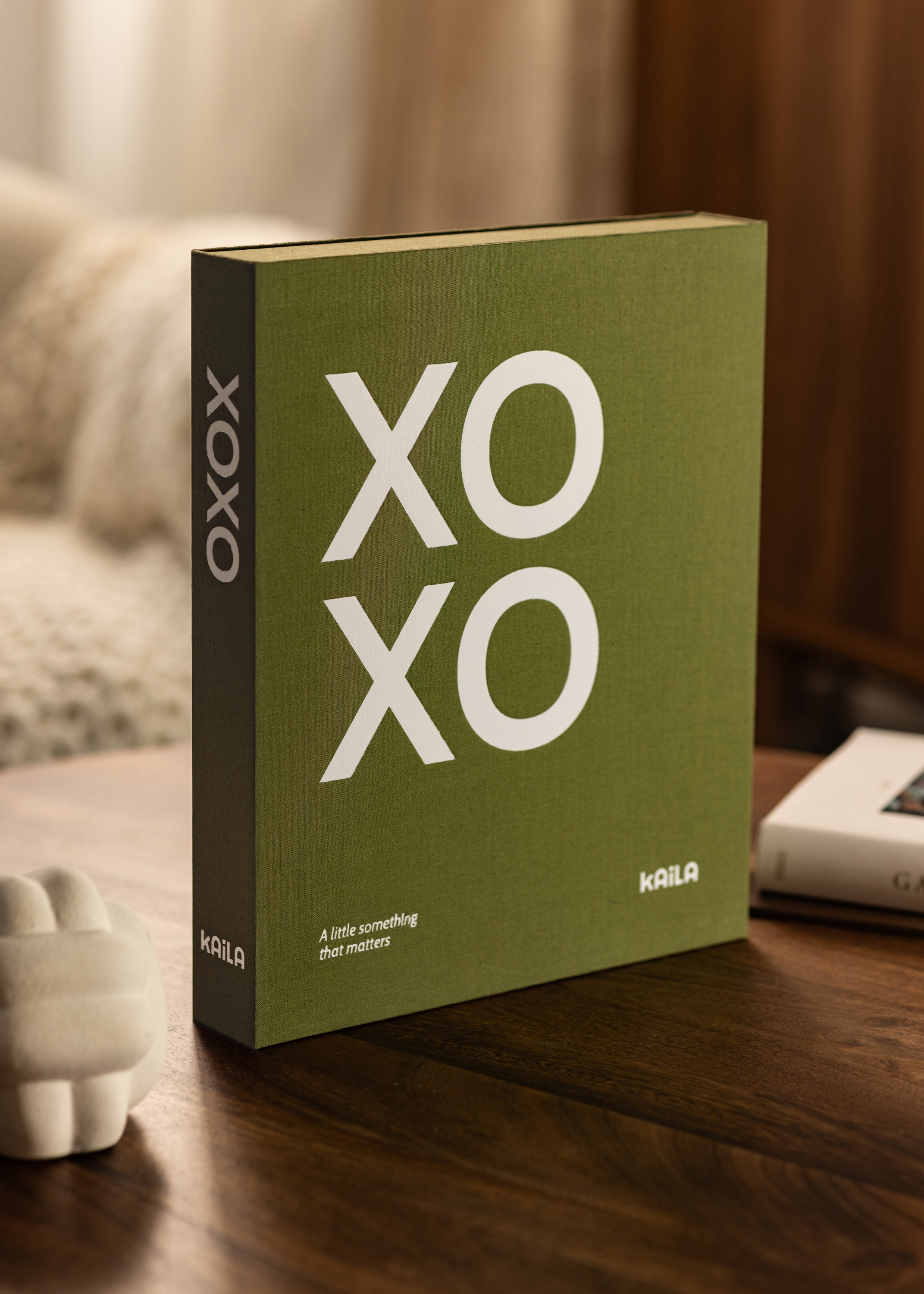 KAILA XOXO Olive - Coffee Table Photo Album (60 Black Pages)