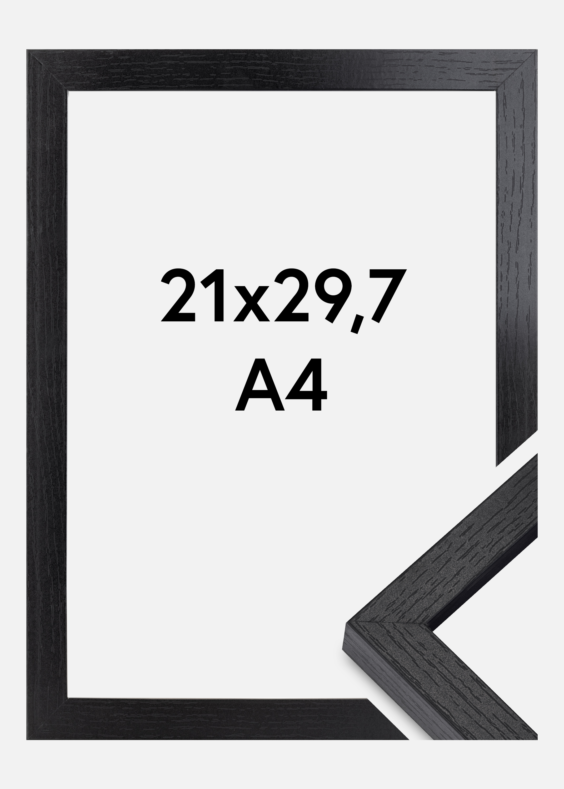 BGA Box Frame Acrylic Glass Black 21x29.7 cm (A4)