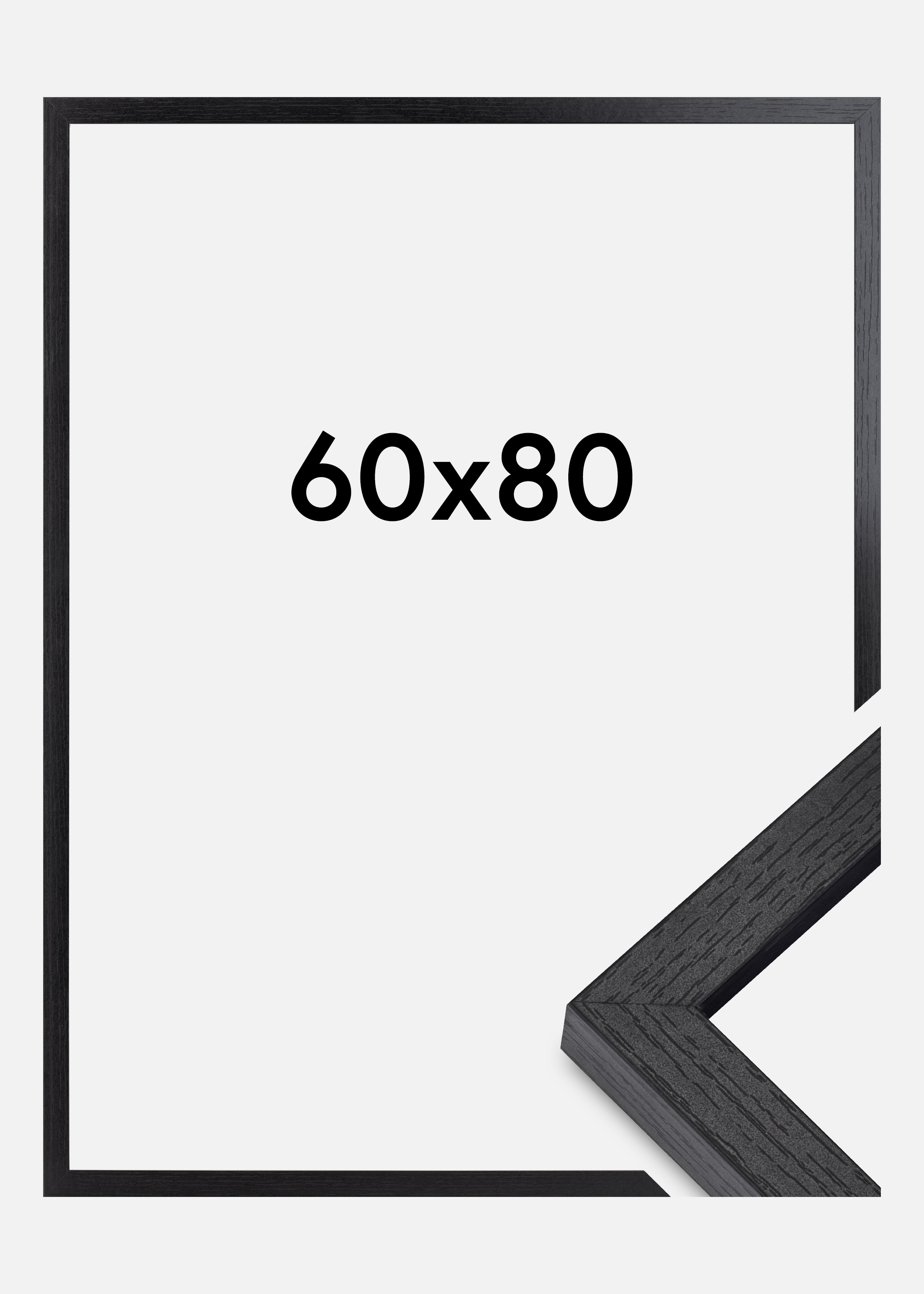 BGA Box Frame Acrylic Glass Black 60x80 cm