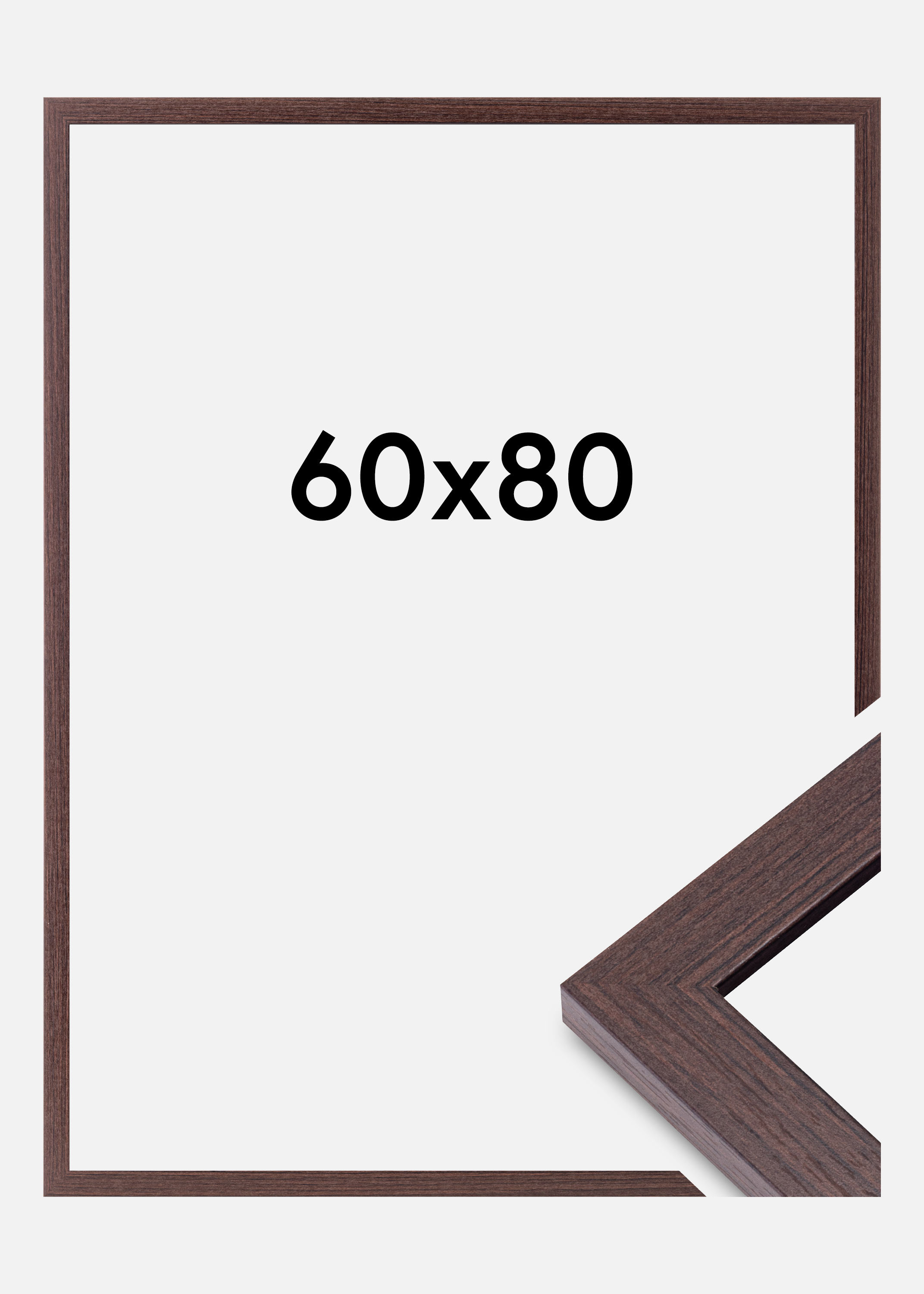Frame Deco Acrylic Glass Walnut 60x80 cm