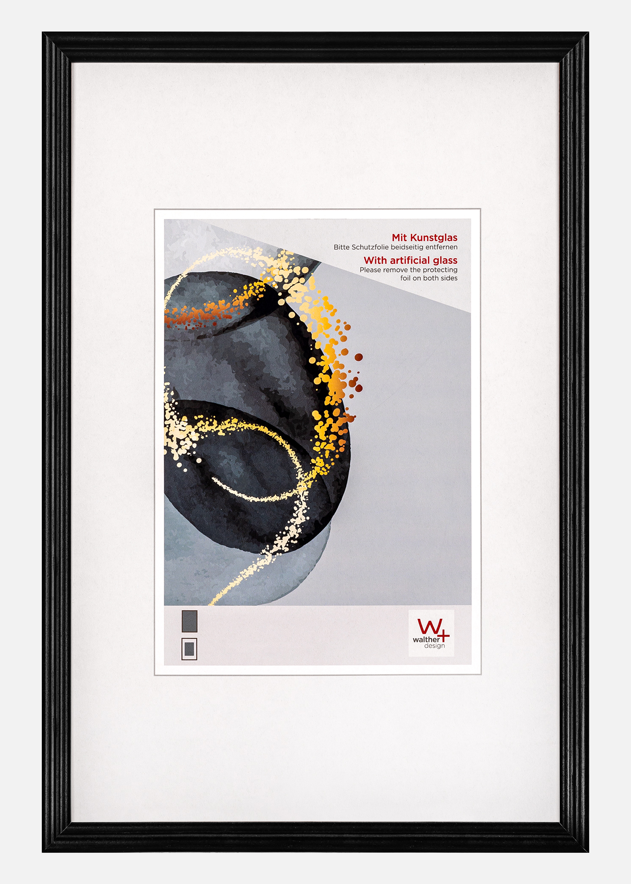 Frame Walther Select Acrylic glass Black 30x40 cm