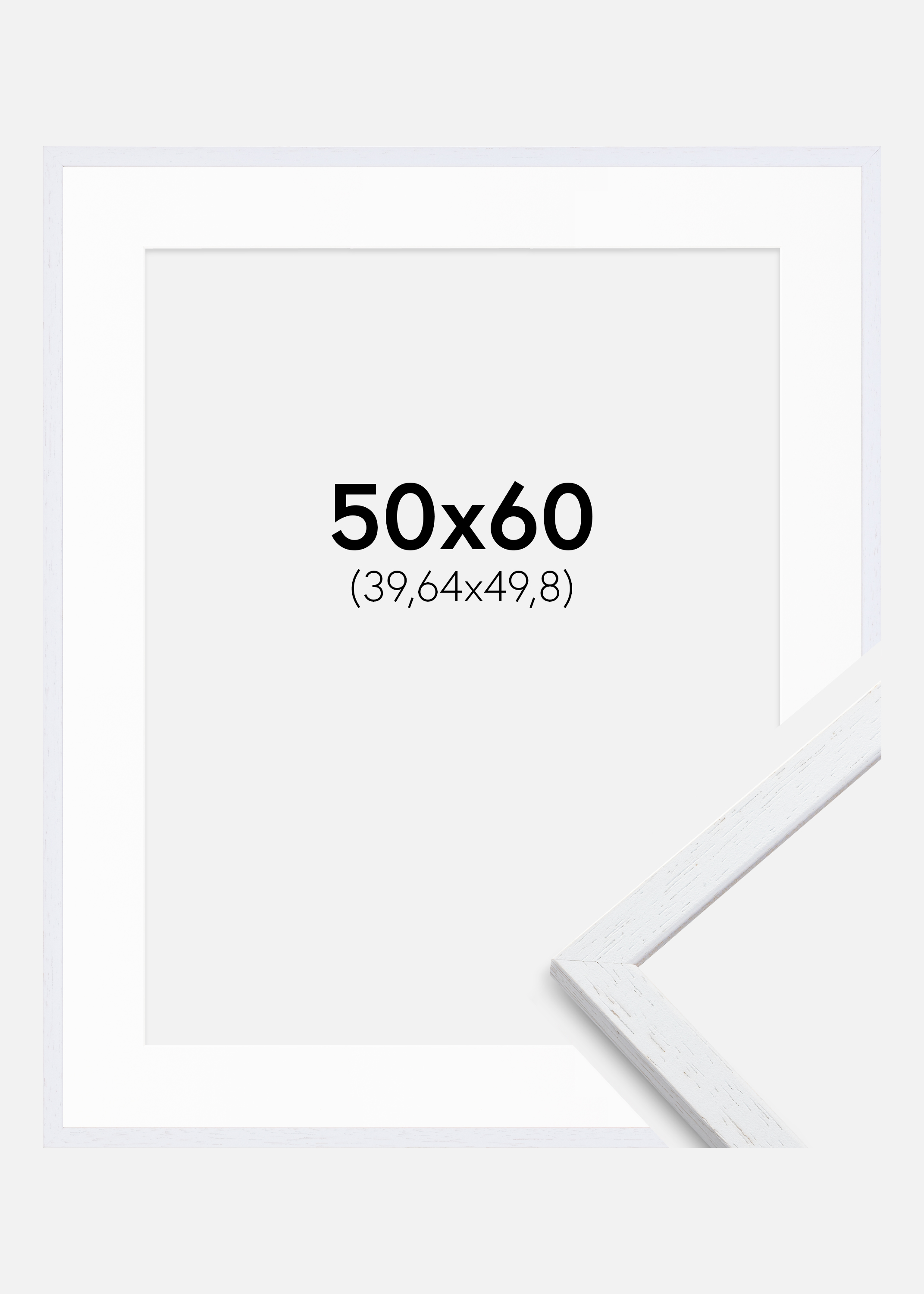 Frame Edsbyn Warm White 50x60 cm - Picture Mount White 16x20 inches