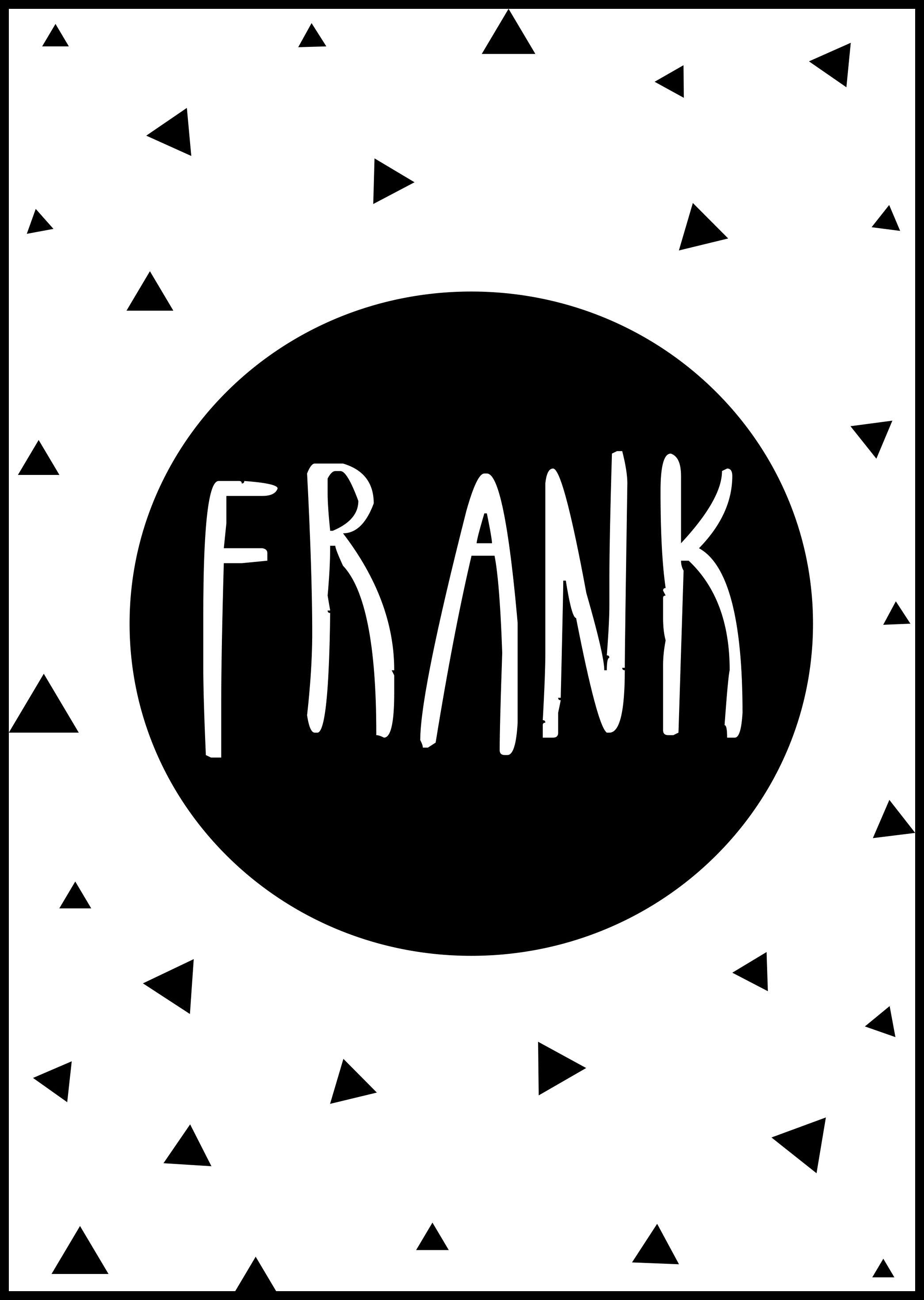 Circle Name - Black (40x50 cm)