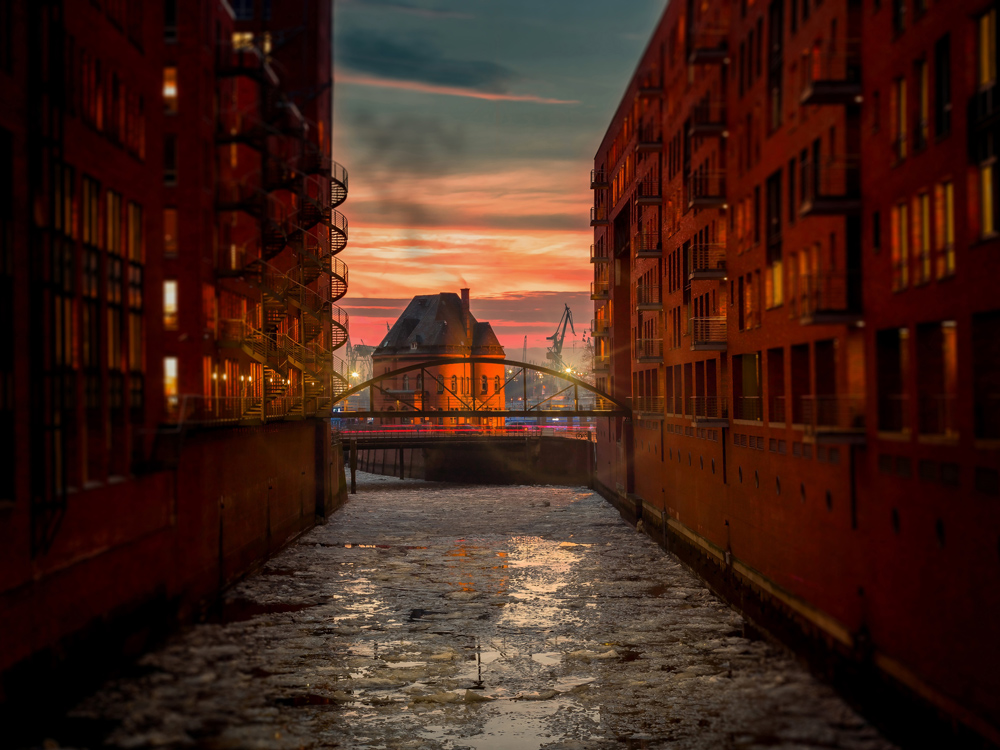 Bildverkstad City in water Poster