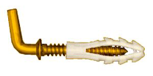 Estancia Brass hook with plug 10 pieces