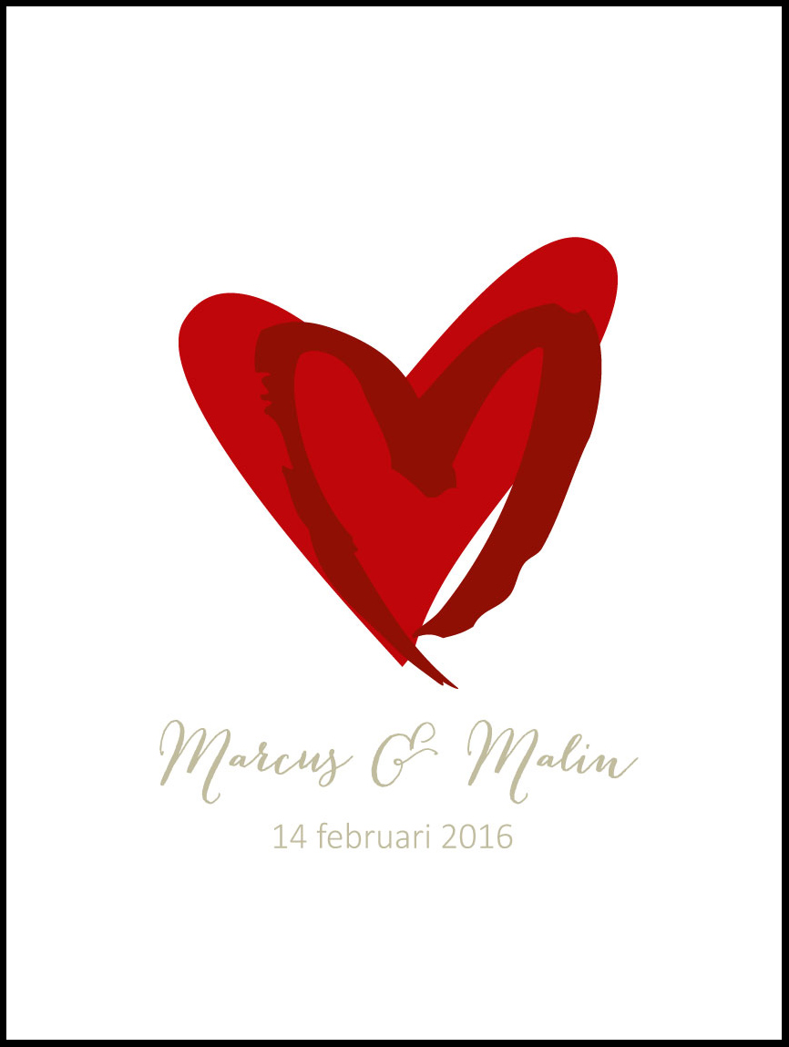 Product Image for Love Weddingposter Red (70x100 cm)