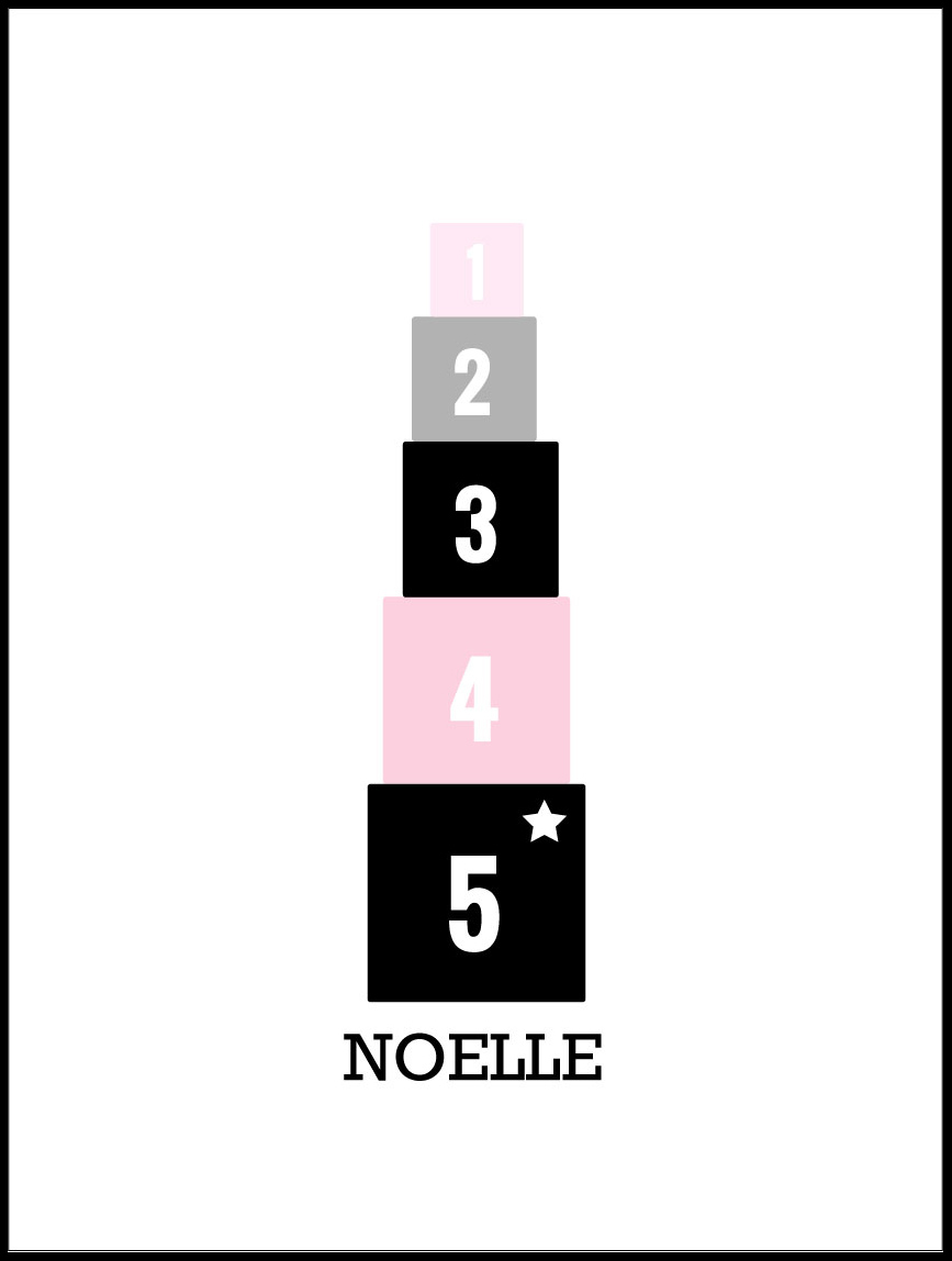 Product Image for Blocks pink (30x40 cm)