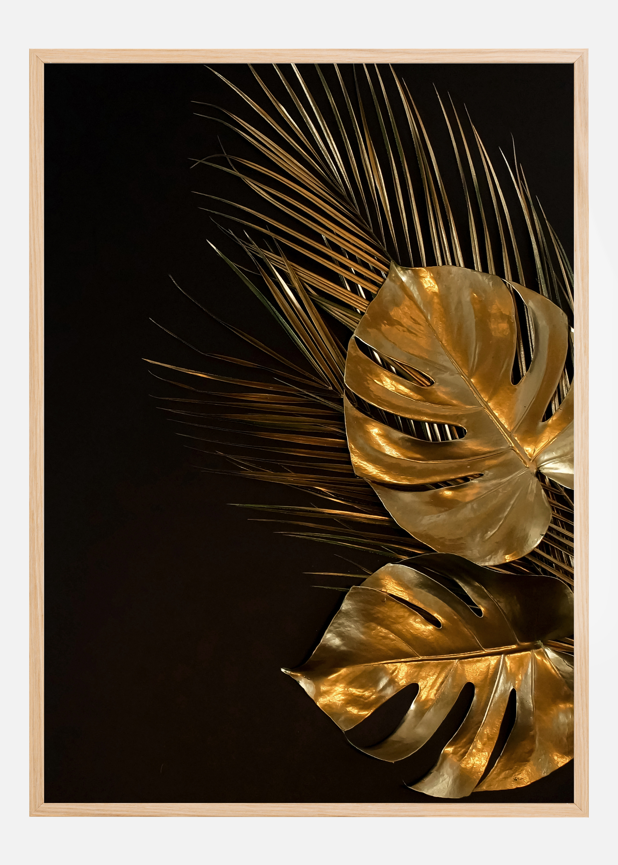 Golden Monstera Poster (30x40 cm)