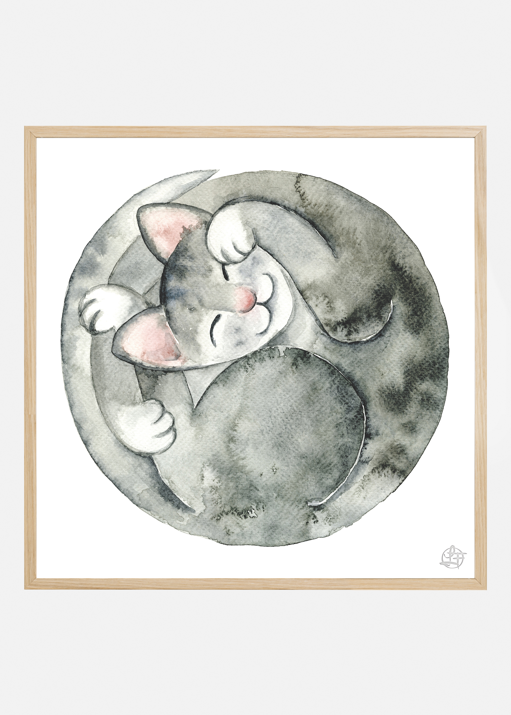 Sleeping Cat Poster (50x50 cm)