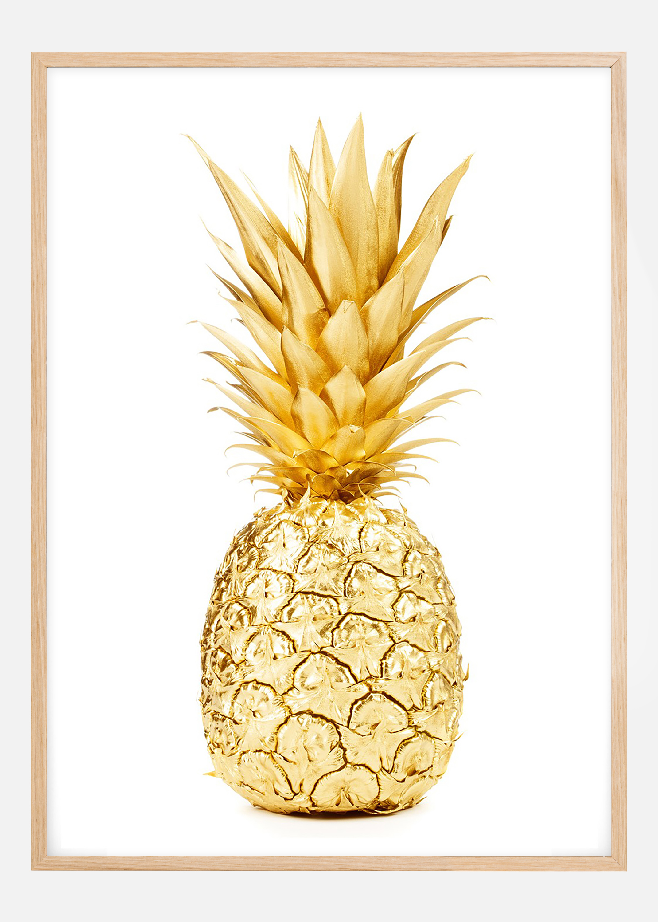 Gold Pineapple Poster (21x29.7 cm (A4))