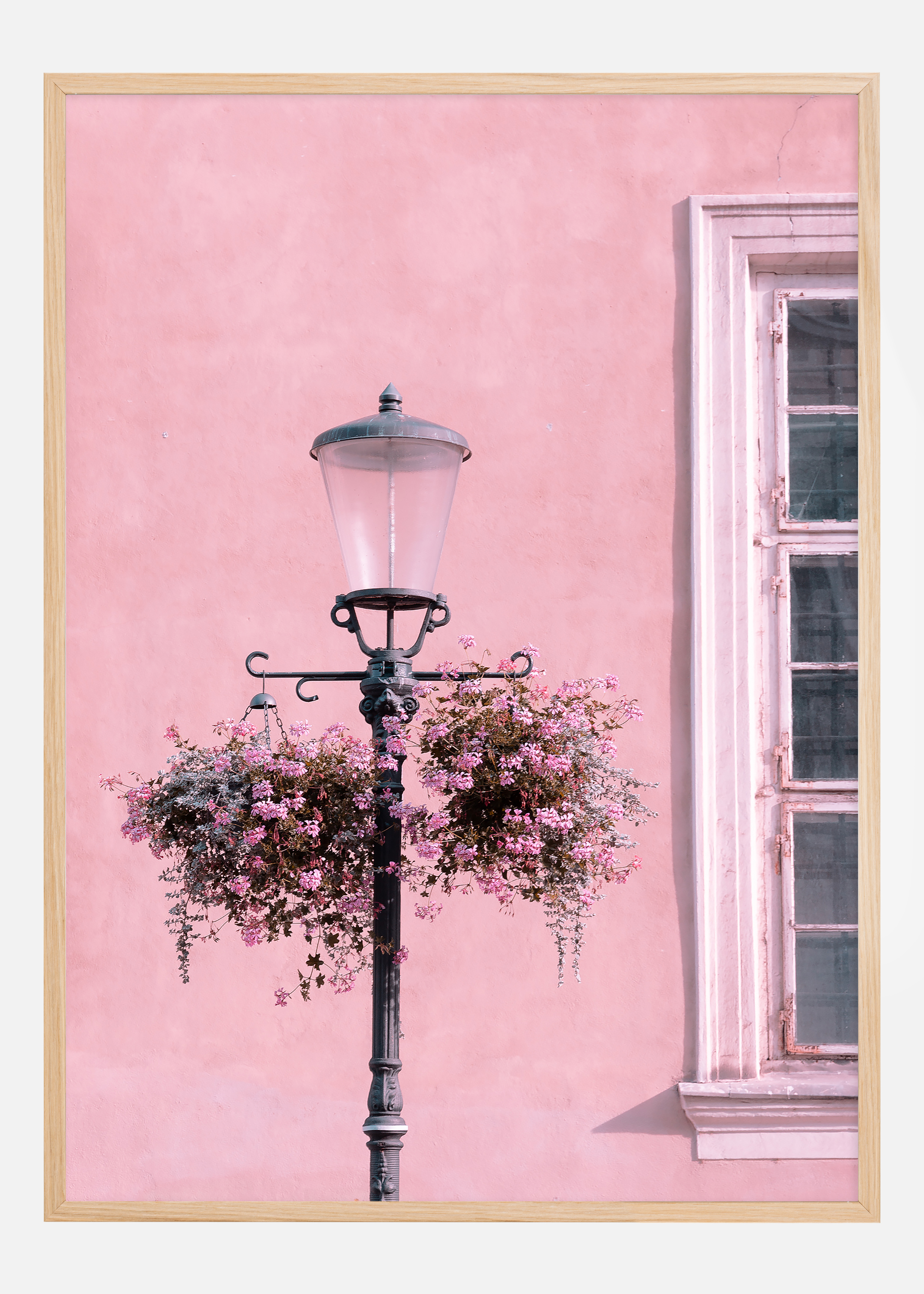 Lamp-Post with Flower Poster (30x40 cm)