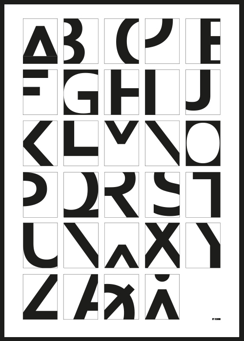 Dahl & Krohn Alphabet White